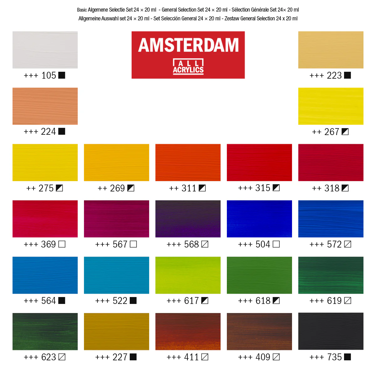 Amsterdam Standard Series Acrylic - General Selection Set of 24 x 20ml - Image 3