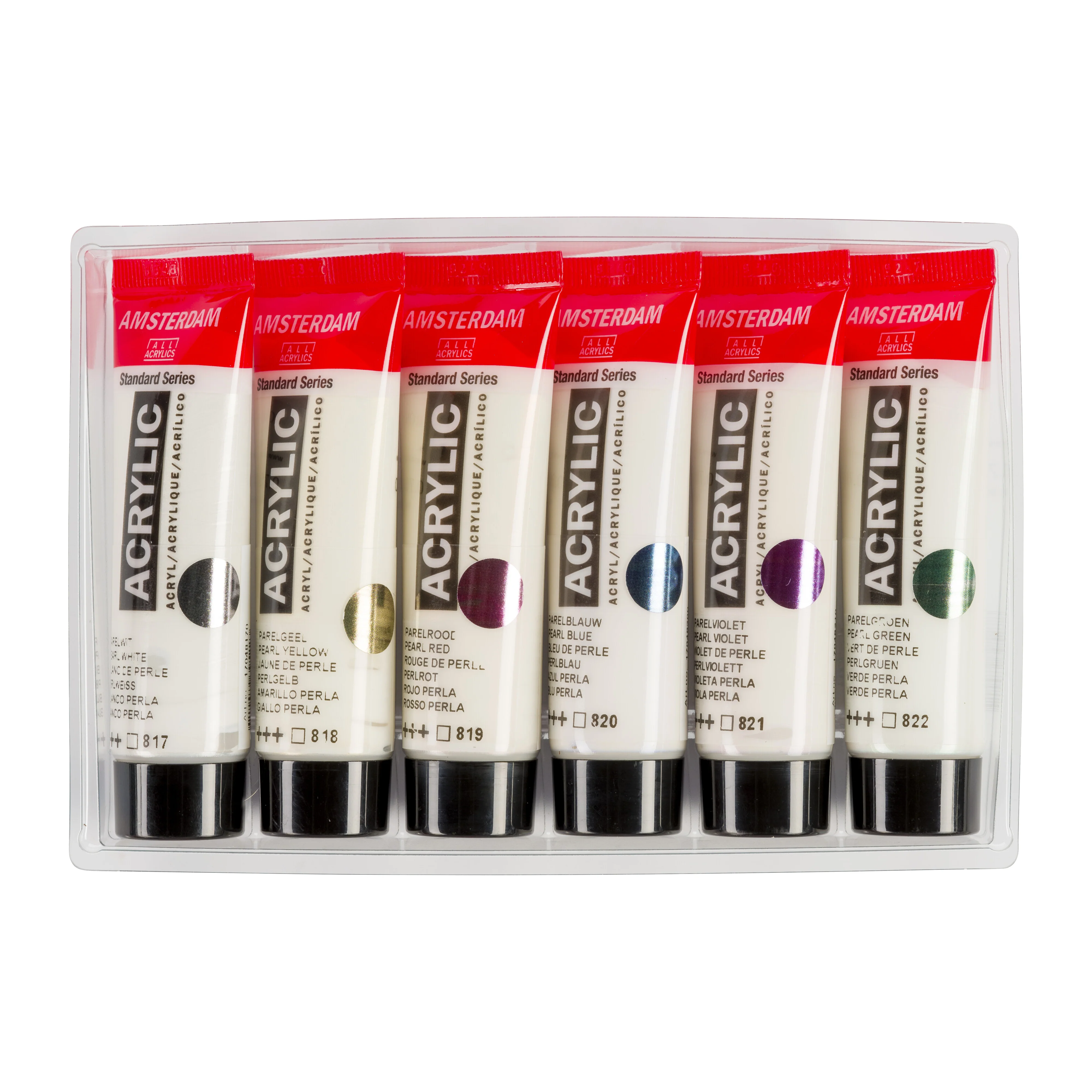 Amsterdam Standard Series Acrylic - Pearl Set of 6 x 20ml - Image 2