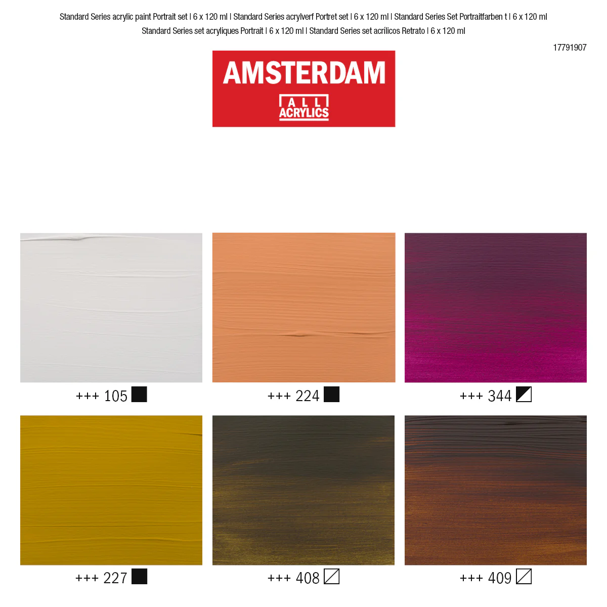 Amsterdam Standard Series Acrylic - Portrait Set of 6 x 120ml - Image 3