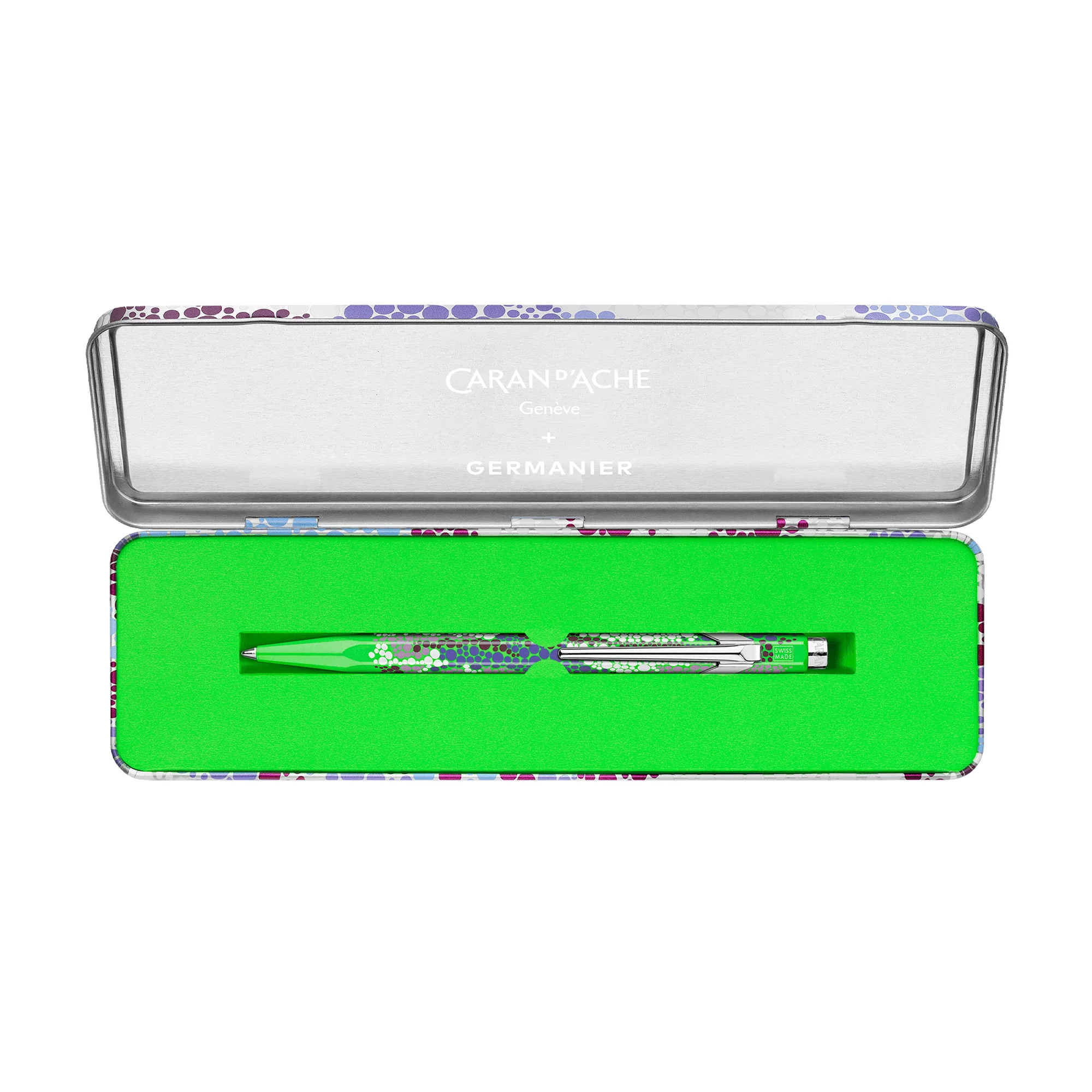 Caran d'Ache 849 Germanier Edition Medium Ballpoint Pen - Neon Green - Clearance - Image 4