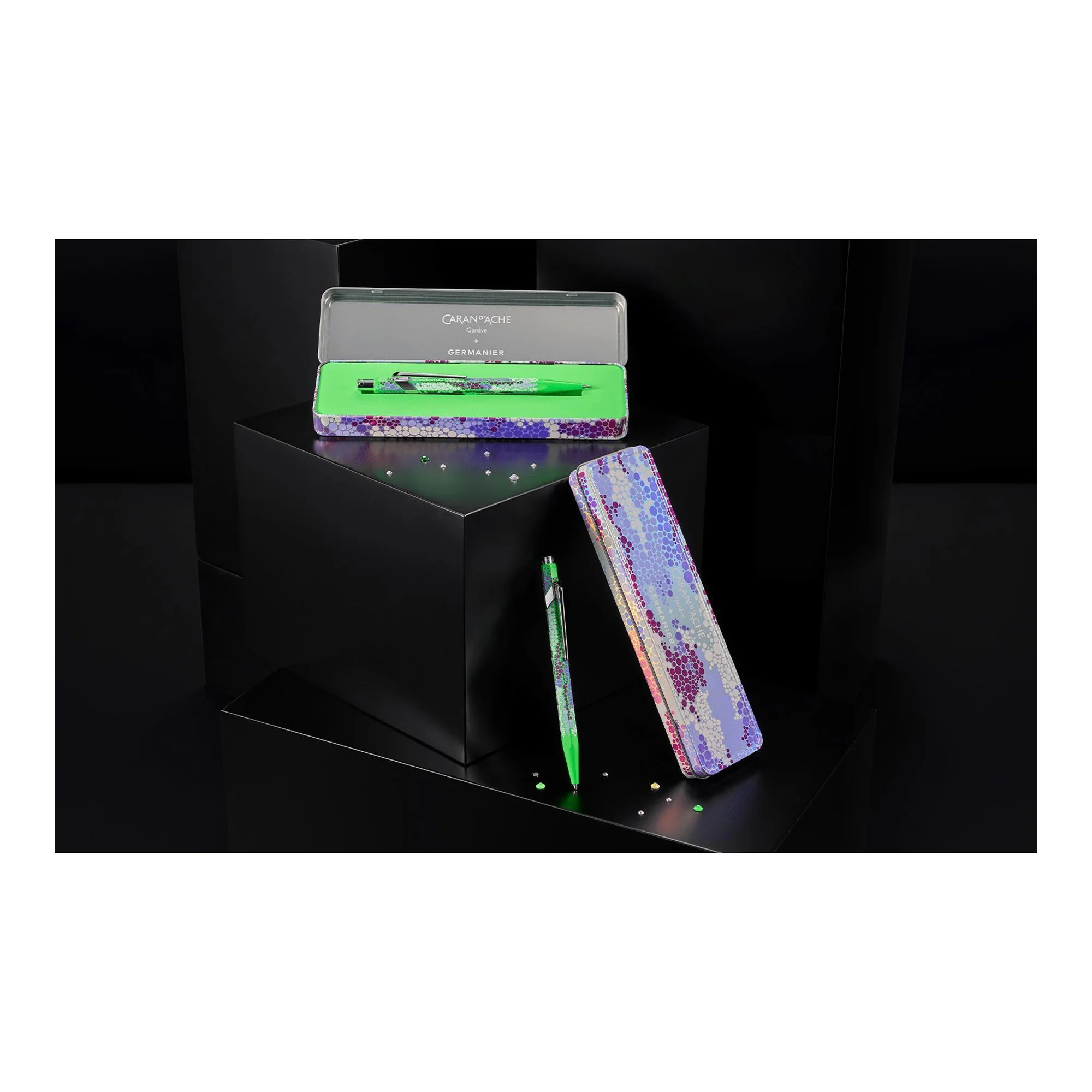 Caran d'Ache 849 Germanier Edition Medium Ballpoint Pen - Neon Green - Clearance - Image 5
