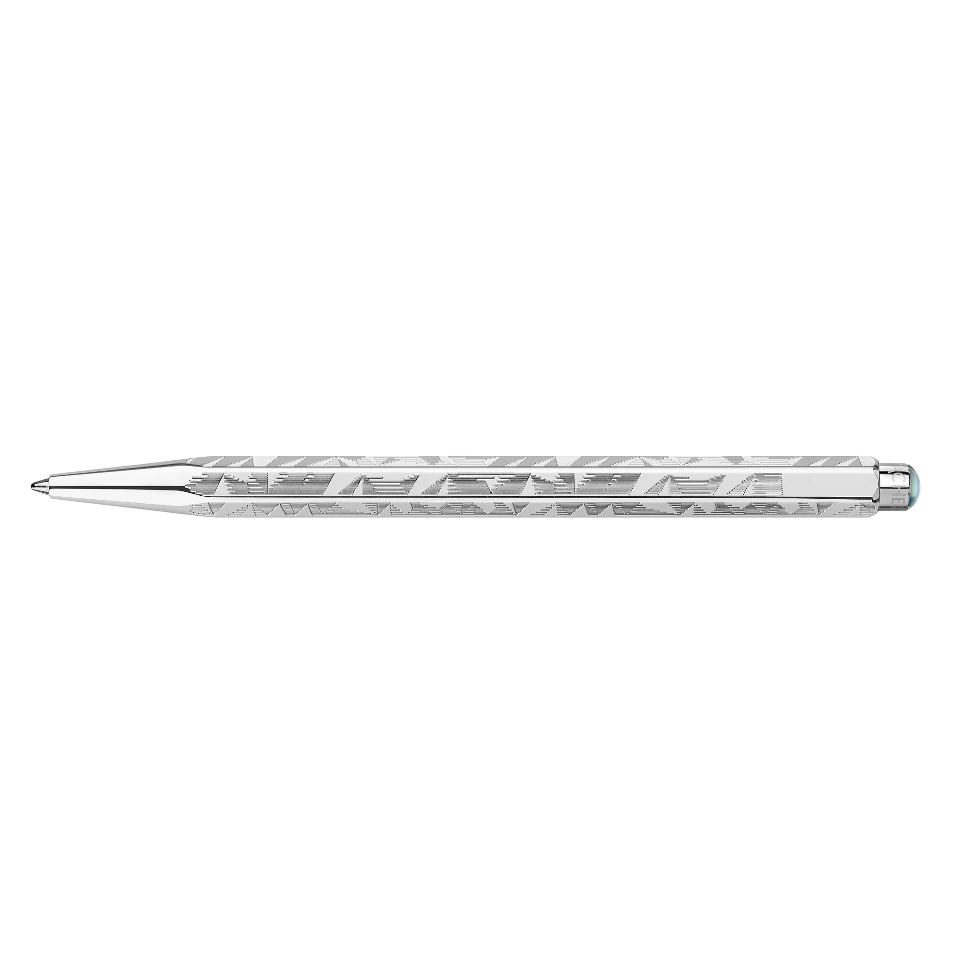 Caran d'Ache Alpine Frost Ecridor Ballpoint Pen & Polar Blue Leather Case - Clearance - Image 3
