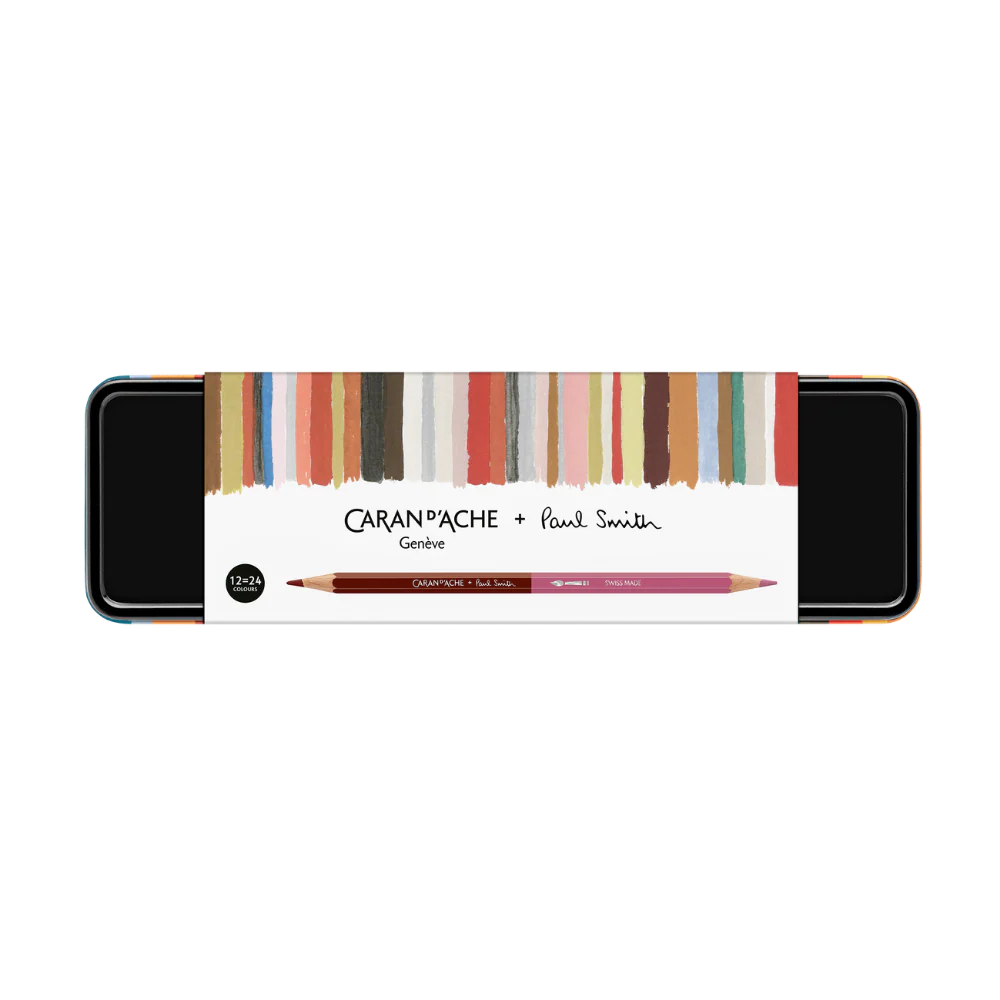 Caran d'Ache Paul Smith Bicolor Pencil Set of 12 (24 Colours) with Brush - Ltd. Edition - Image 4