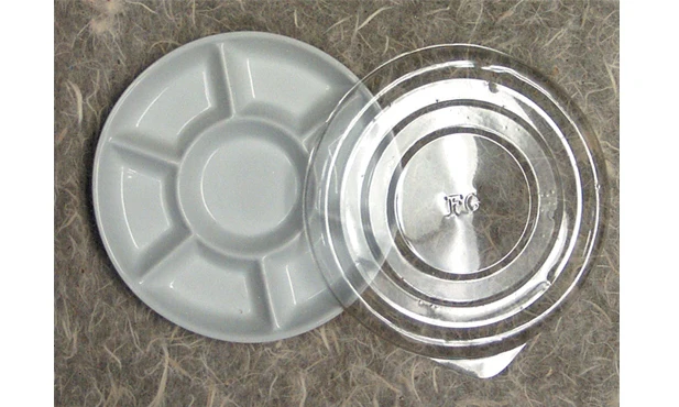 Ceramic Palette with a Plastic Lid - Round - Image 2