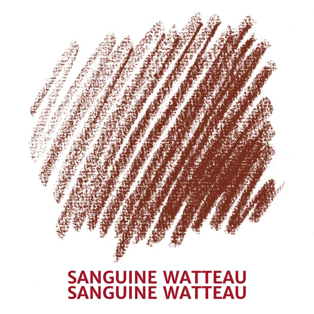 Conte a Paris Sketching Pastel Carré Set of 2 - Sanguine Watteau - Image 2