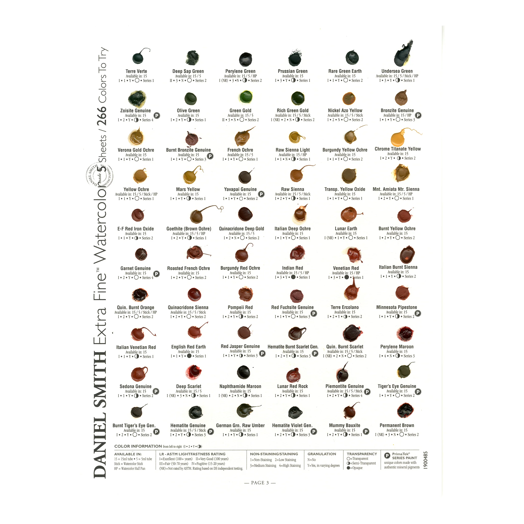 Daniel Smith Extra Fine Watercolor Dot Card - 266 Watercolour + 22 Gouache - Image 4