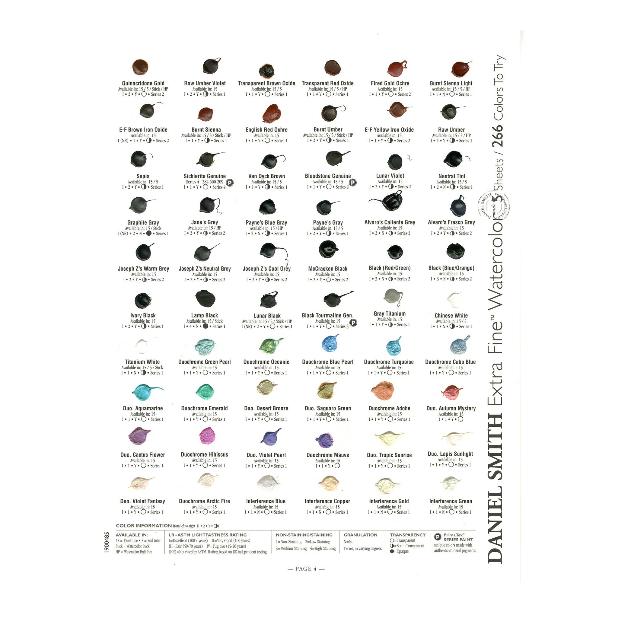 Daniel Smith Extra Fine Watercolor Dot Card - 266 Watercolour + 22 Gouache - Image 5