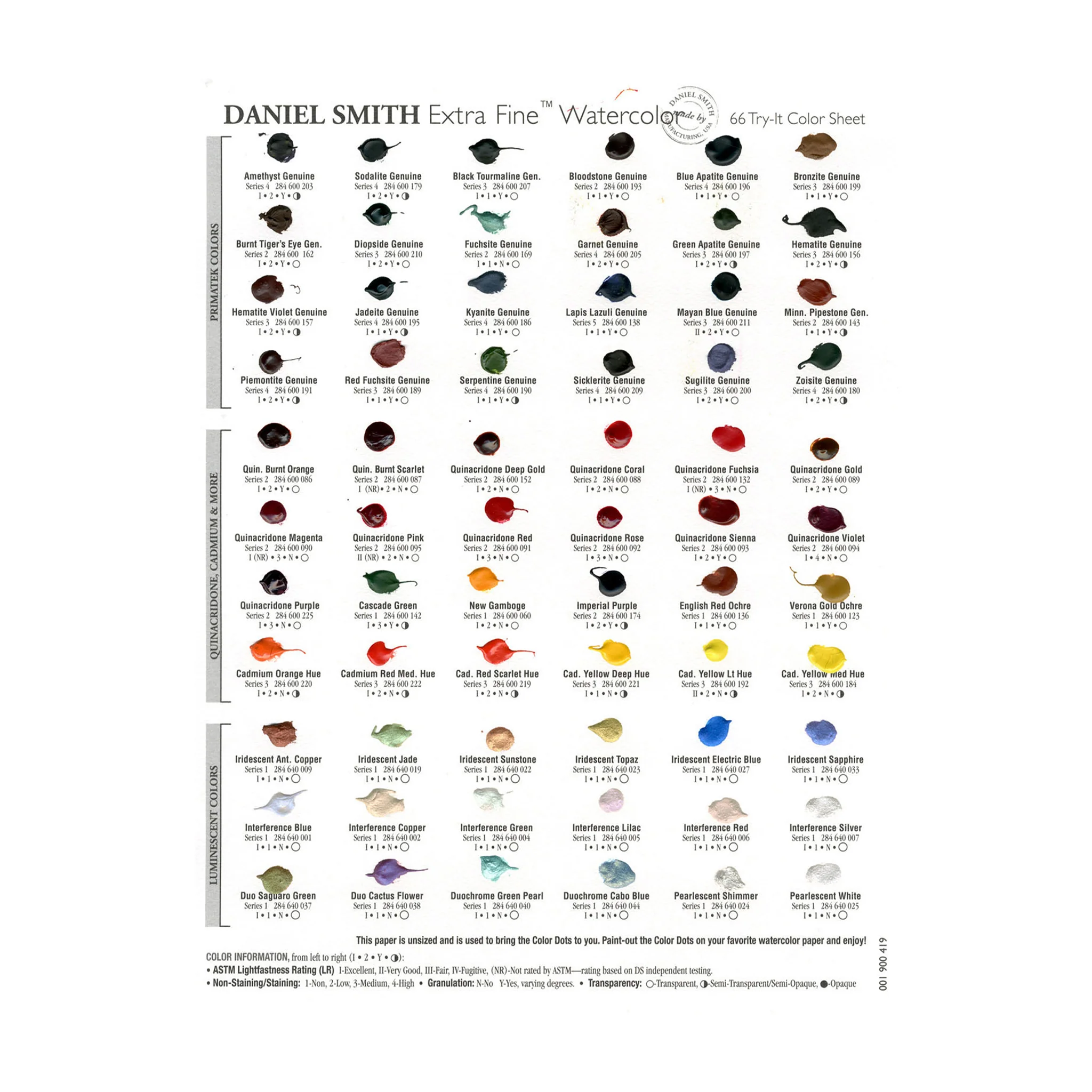 Daniel Smith Extra Fine Watercolor Dot Card - 266 Watercolour + 22 Gouache - Image 7