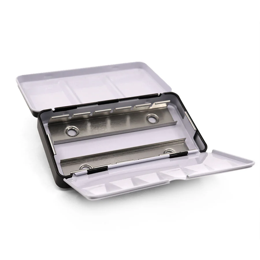Empty Metal Watercolour Tin Case holds 12 Half Pans