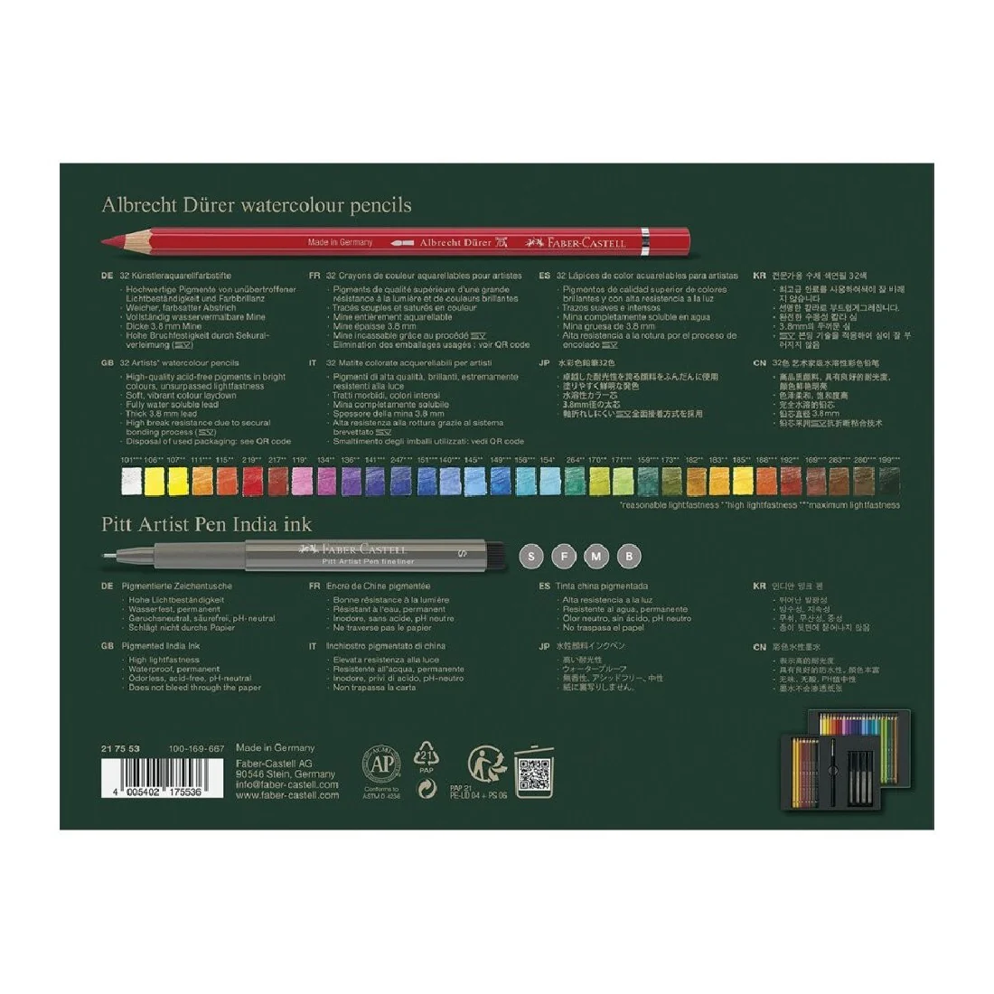 Faber-Castell Albrecht Dürer & Pitt Artist Pen Gift Set of 37 - Image 3