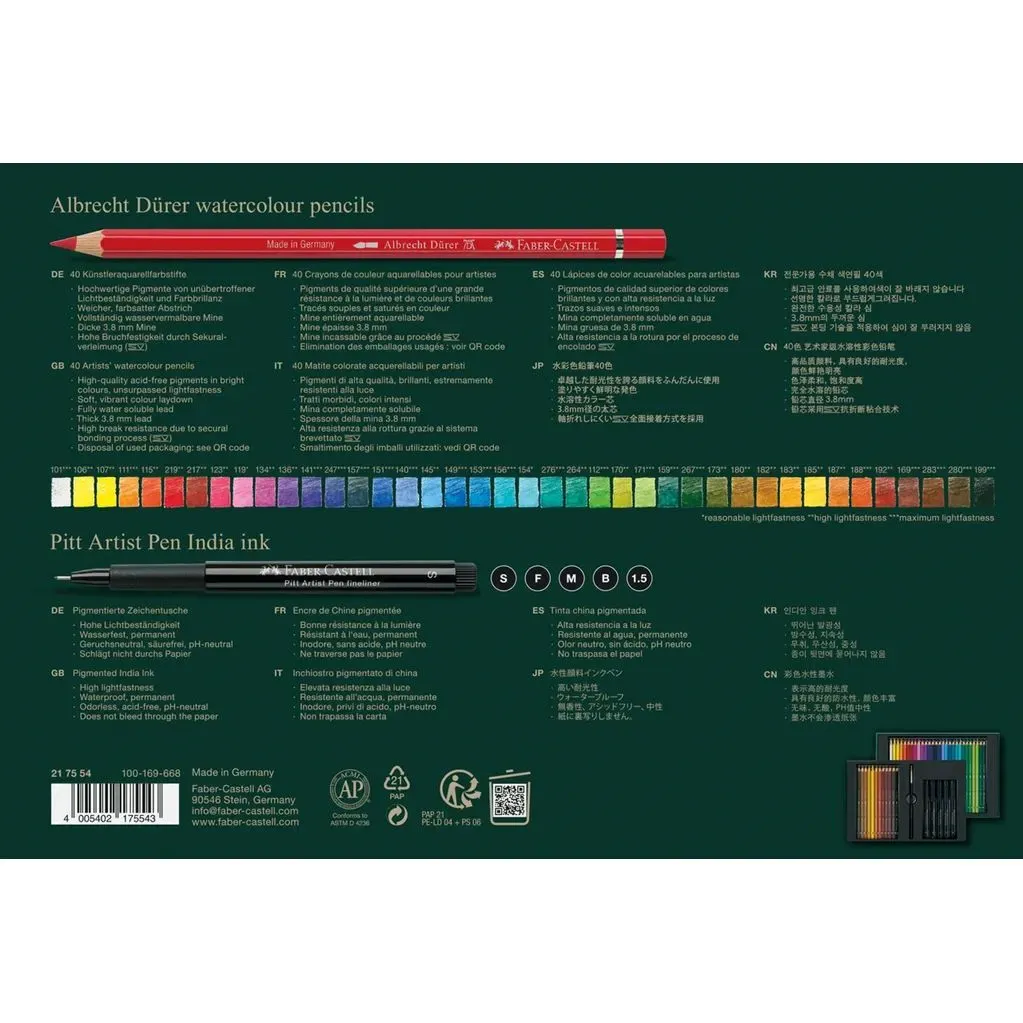 Faber-Castell Albrecht Dürer & Pitt Artist Pen Gift Set of 46 - Image 3