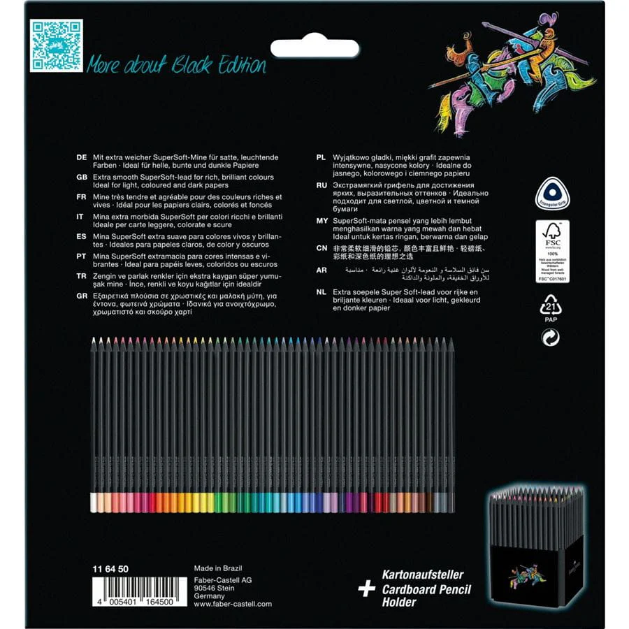 Faber-Castell Black Edition Colour Pencil Set of 50 - Image 4