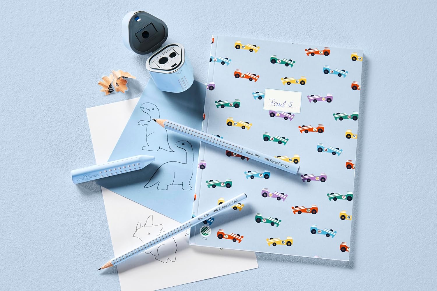 Faber-Castell Grip 2001 Trio Sharpening Box - Sky Blue - Image 3