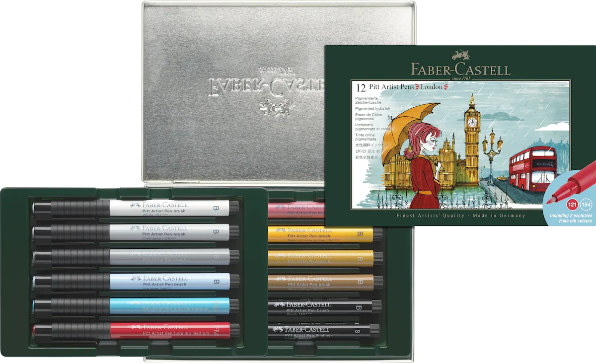 Faber-Castell Pitt Artist Pen City Set of 12 London - Image 2