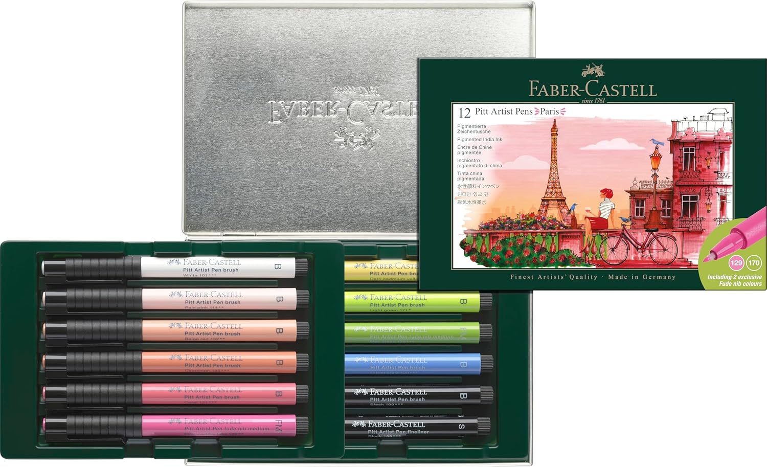 Faber-Castell Pitt Artist Pen City Set of 12 Paris - Image 2