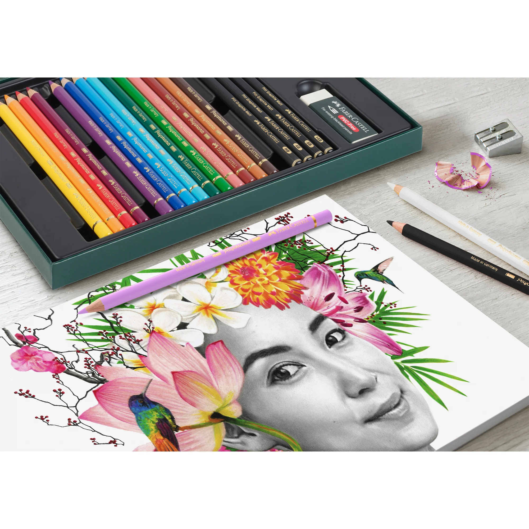 Faber-Castell Polychromos & Pitt Graphite Matte Gift Set of 23 - Image 4