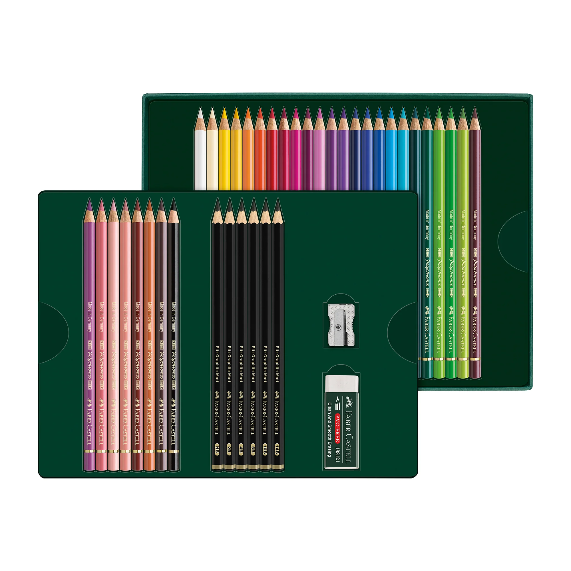 Faber-Castell Polychromos & Pitt Graphite Matte Gift Set of 40 - Image 2