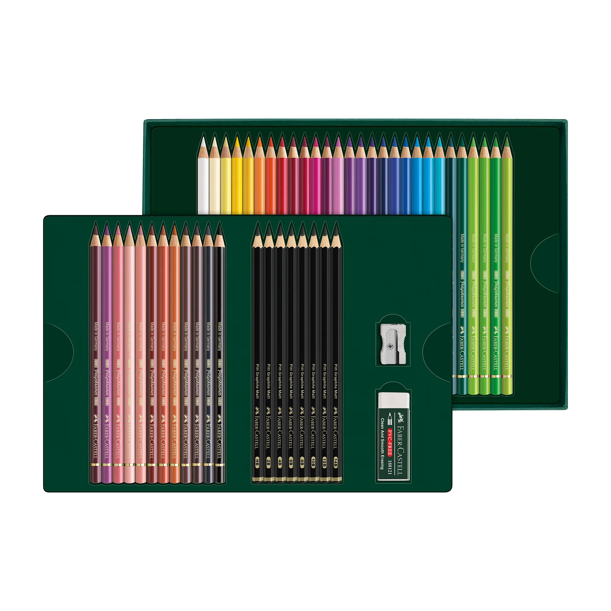 Faber-Castell Polychromos & Pitt Graphite Matt Gift Set of 50 - Image 2