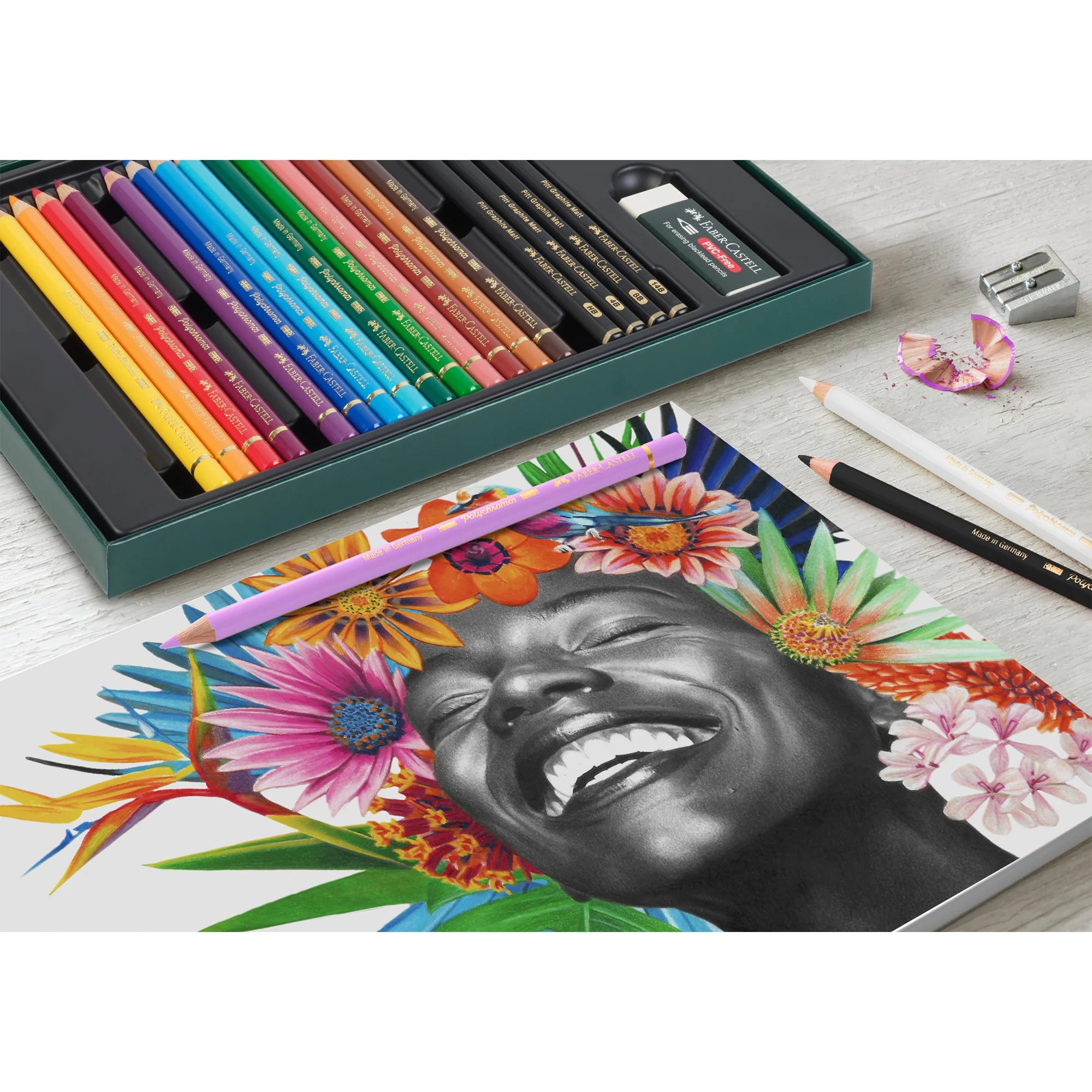 Faber-Castell Polychromos & Pitt Graphite Matt Gift Set of 50 - Image 4