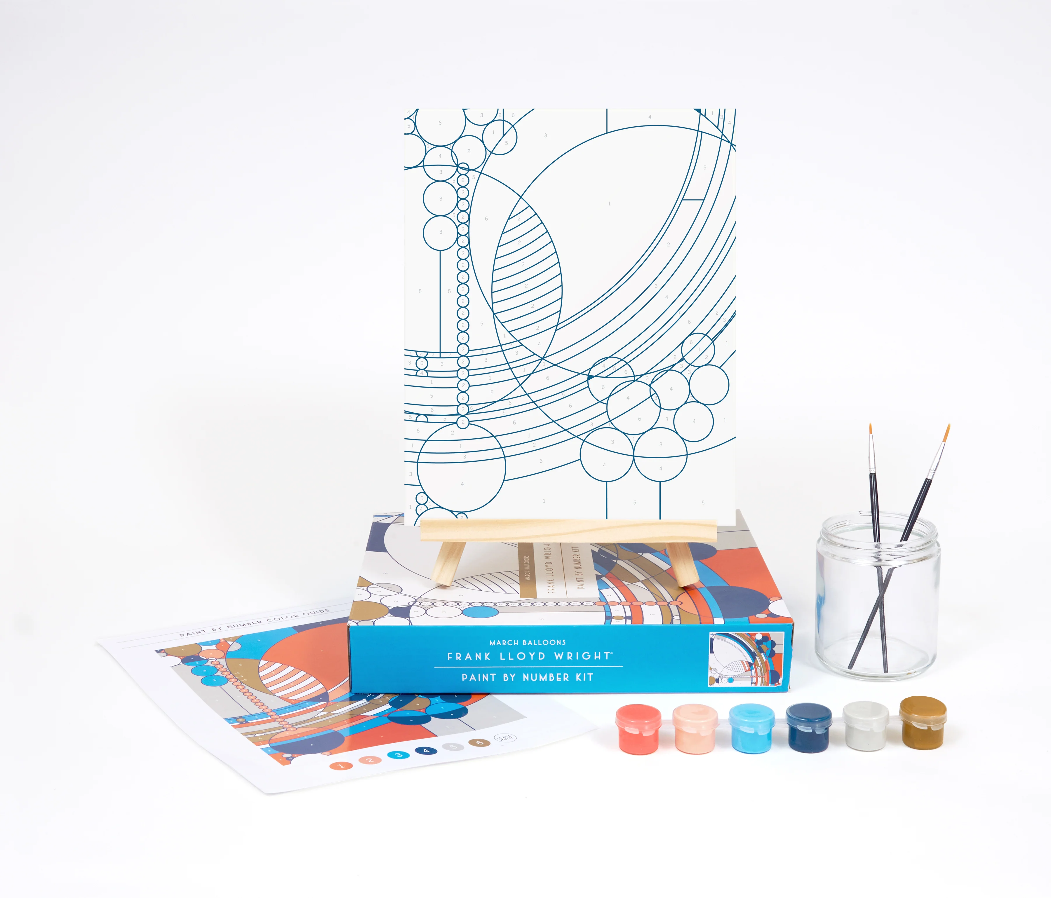 Frank Lloyd Wright March Balloons Paint-by-Number Kit - Image 3