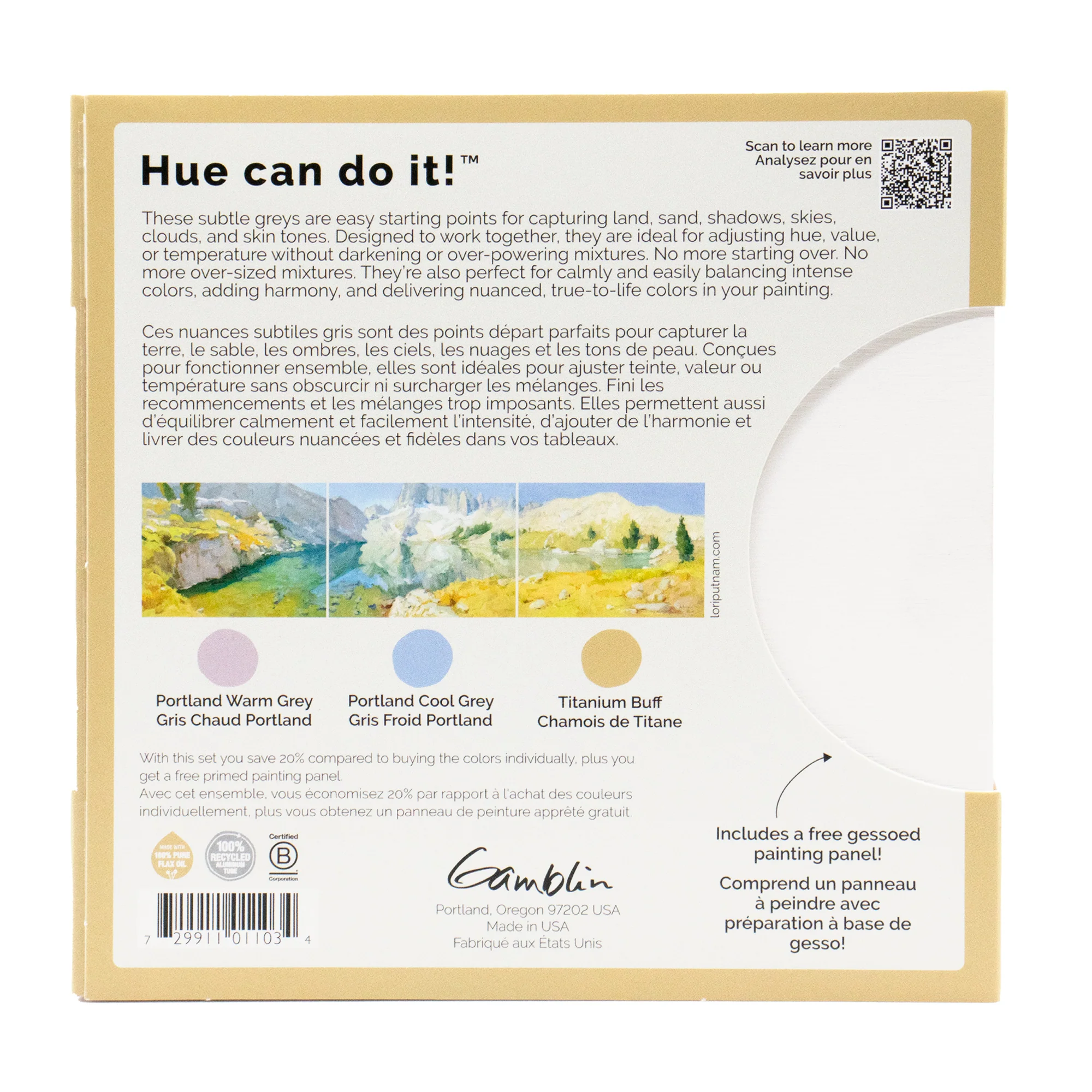 Gamblin Artist's Oil Colors - Greys Set of 3 - Image 2