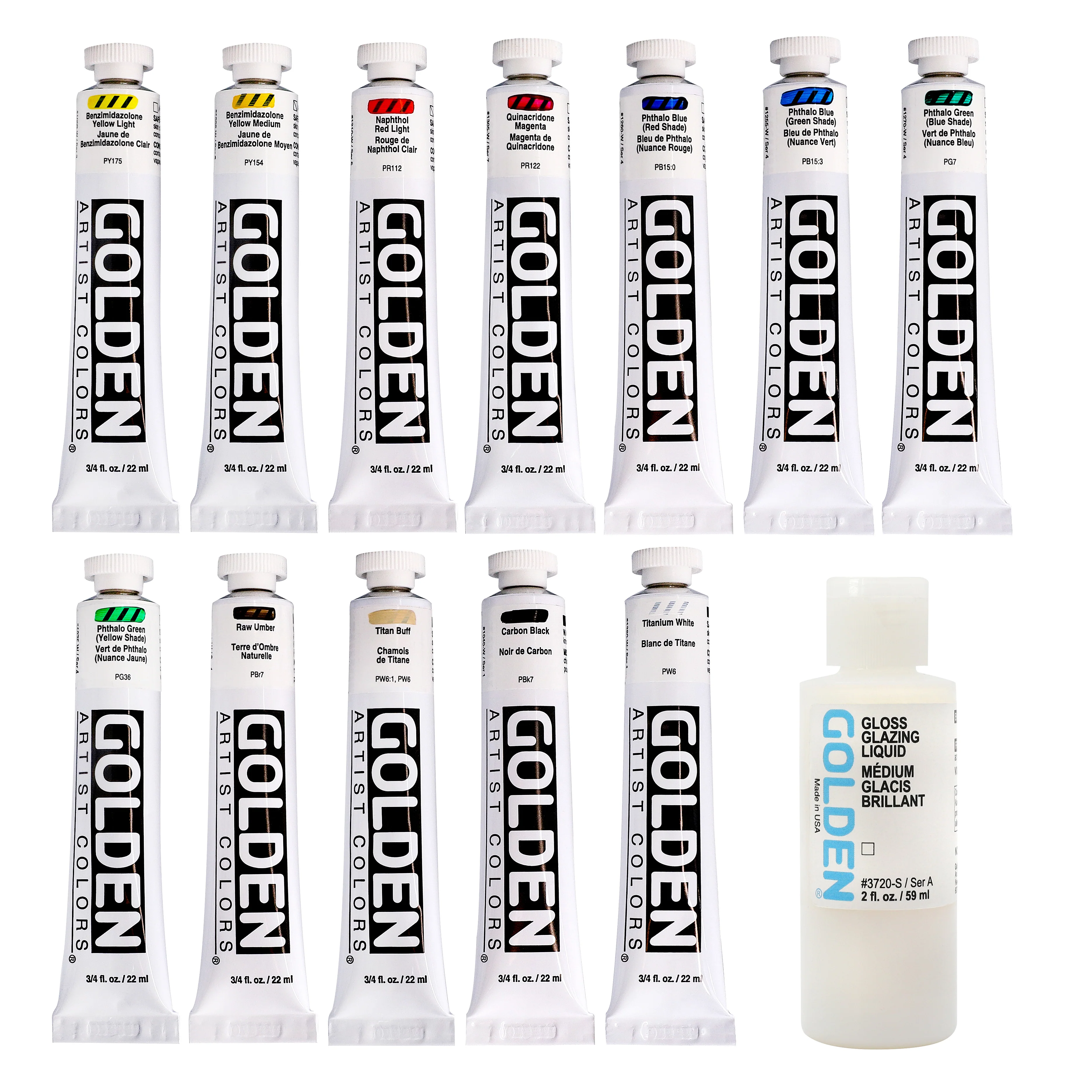 GOLDEN Heavy Body Acrylics Mixing Set of 12 - Image 2