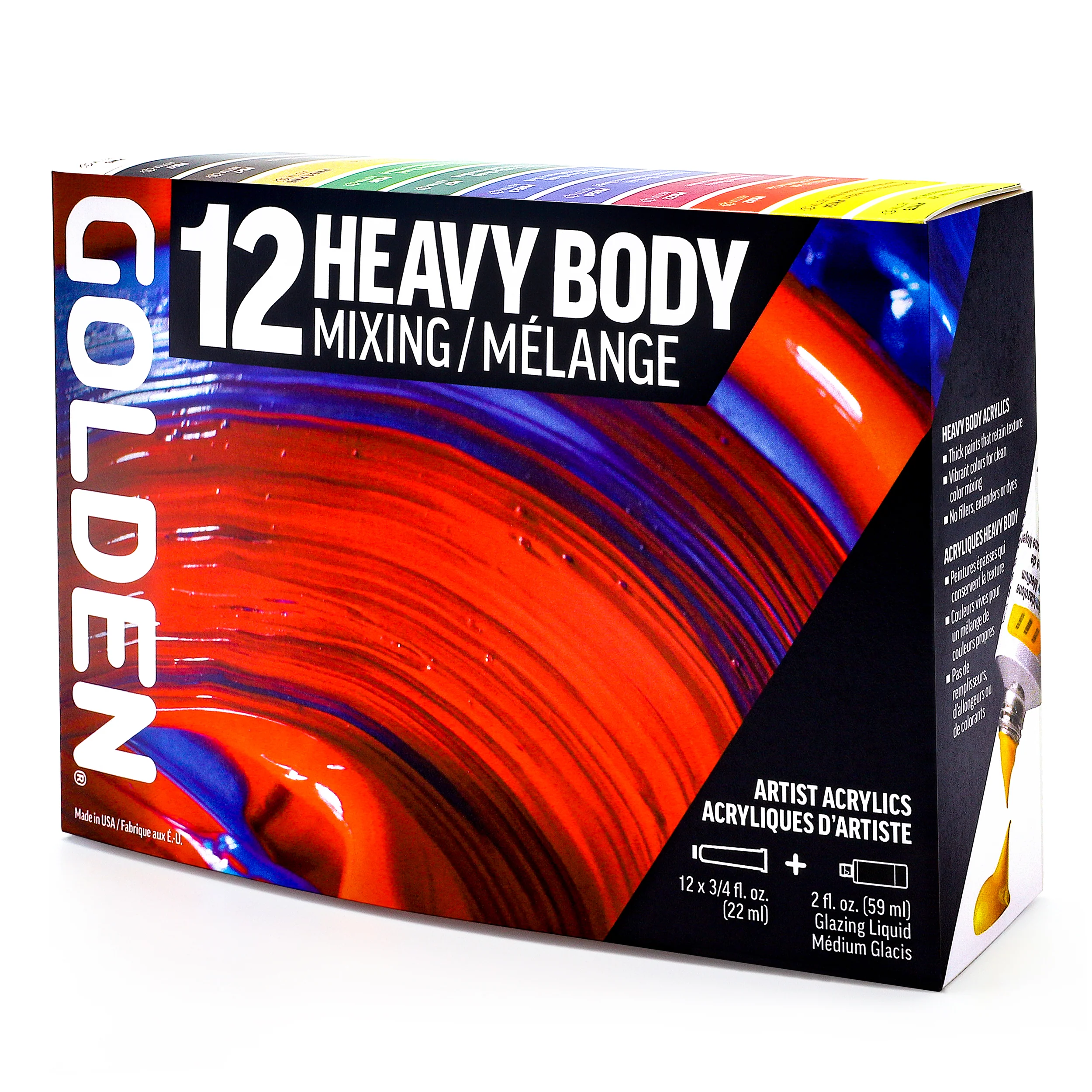 GOLDEN Heavy Body Acrylics Mixing Set of 12 - Image 6