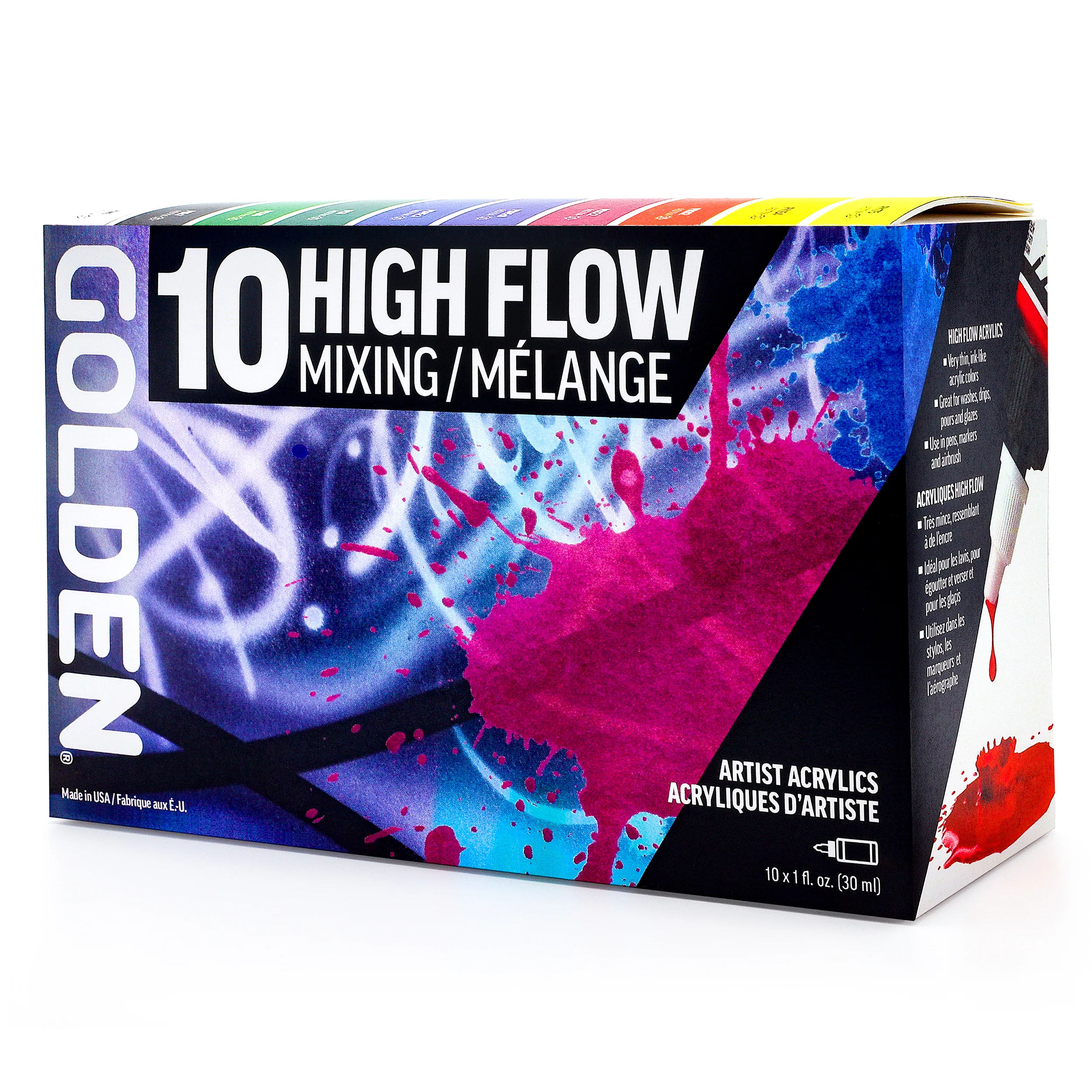 GOLDEN High Flow Acrylics Mixing Set of 10 - Image 6
