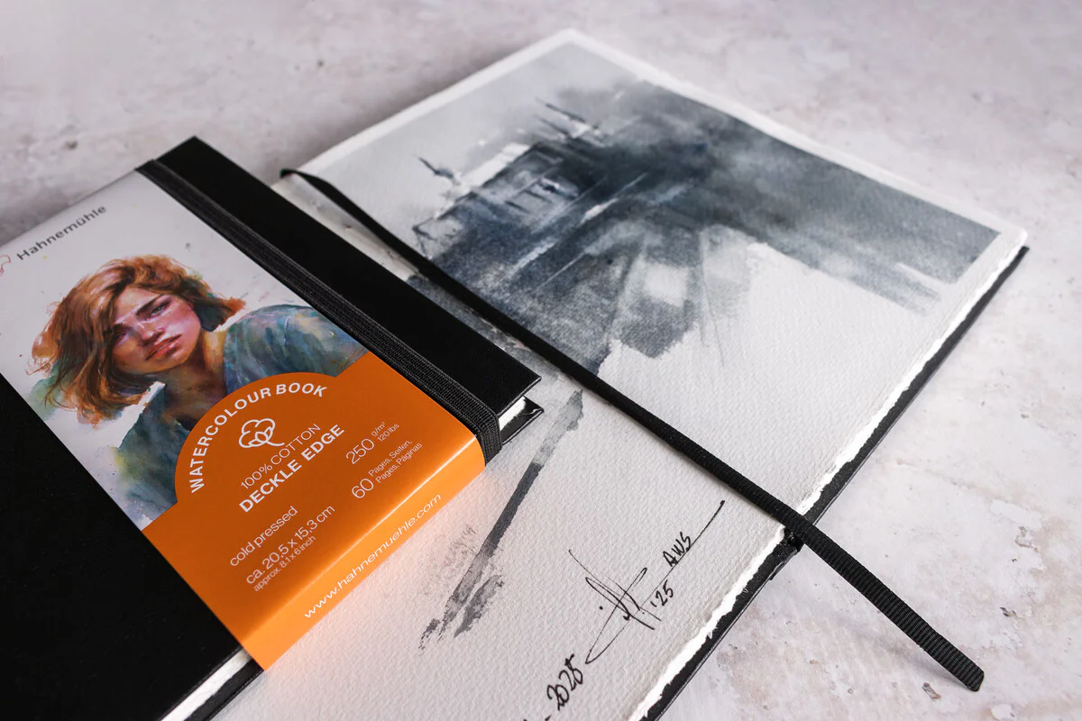 Hahnemühle® Deckled Edge Watercolour Book 100% Cotton 4" x 6" - Landscape - Image 3