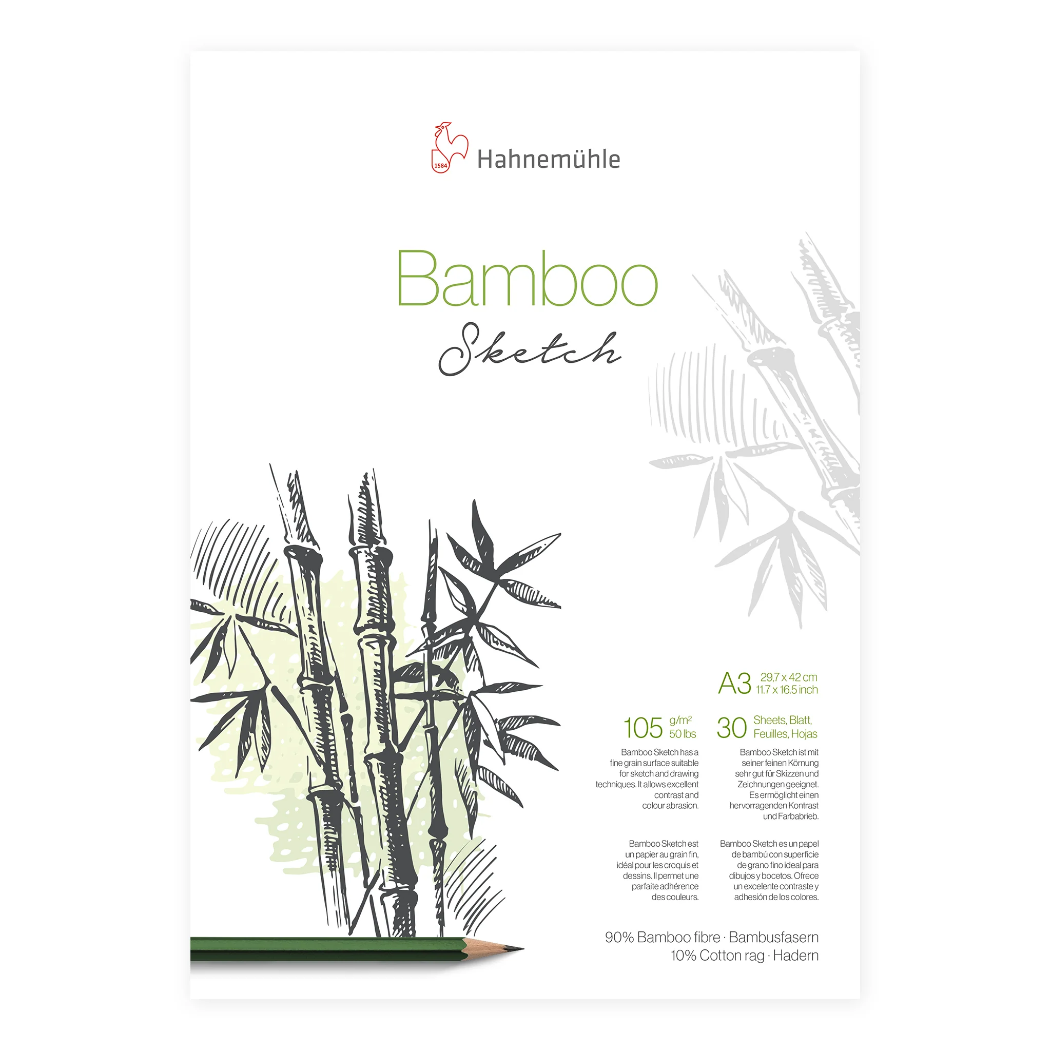 Hahnemühle® Natural Bamboo Sketch Pads 105gsm - Image 3