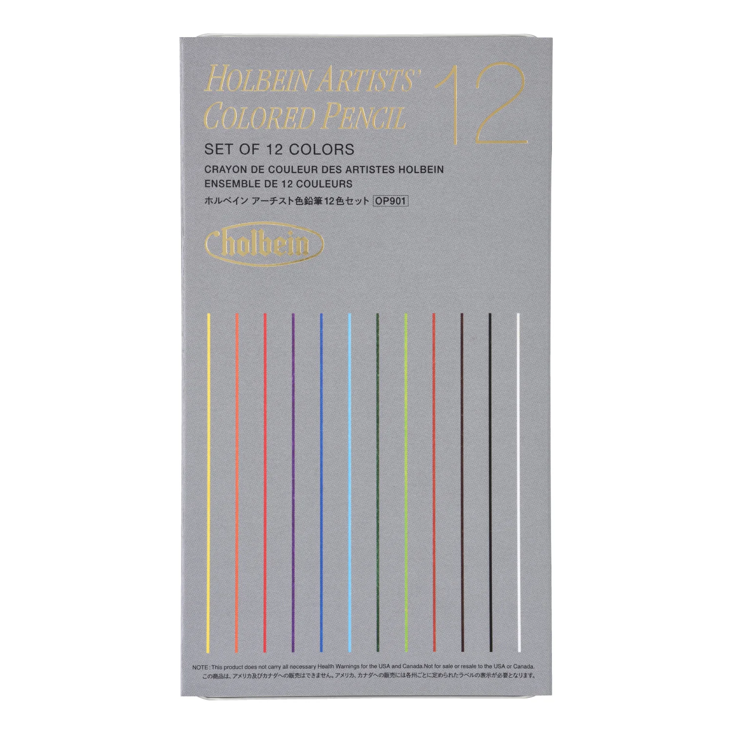 Holbein Artists' Colored Pencil Set of 12 - Basic