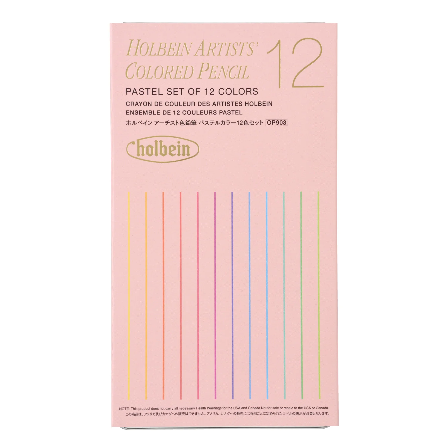 Holbein Artists' Colored Pencil Set of 12 - Pastel