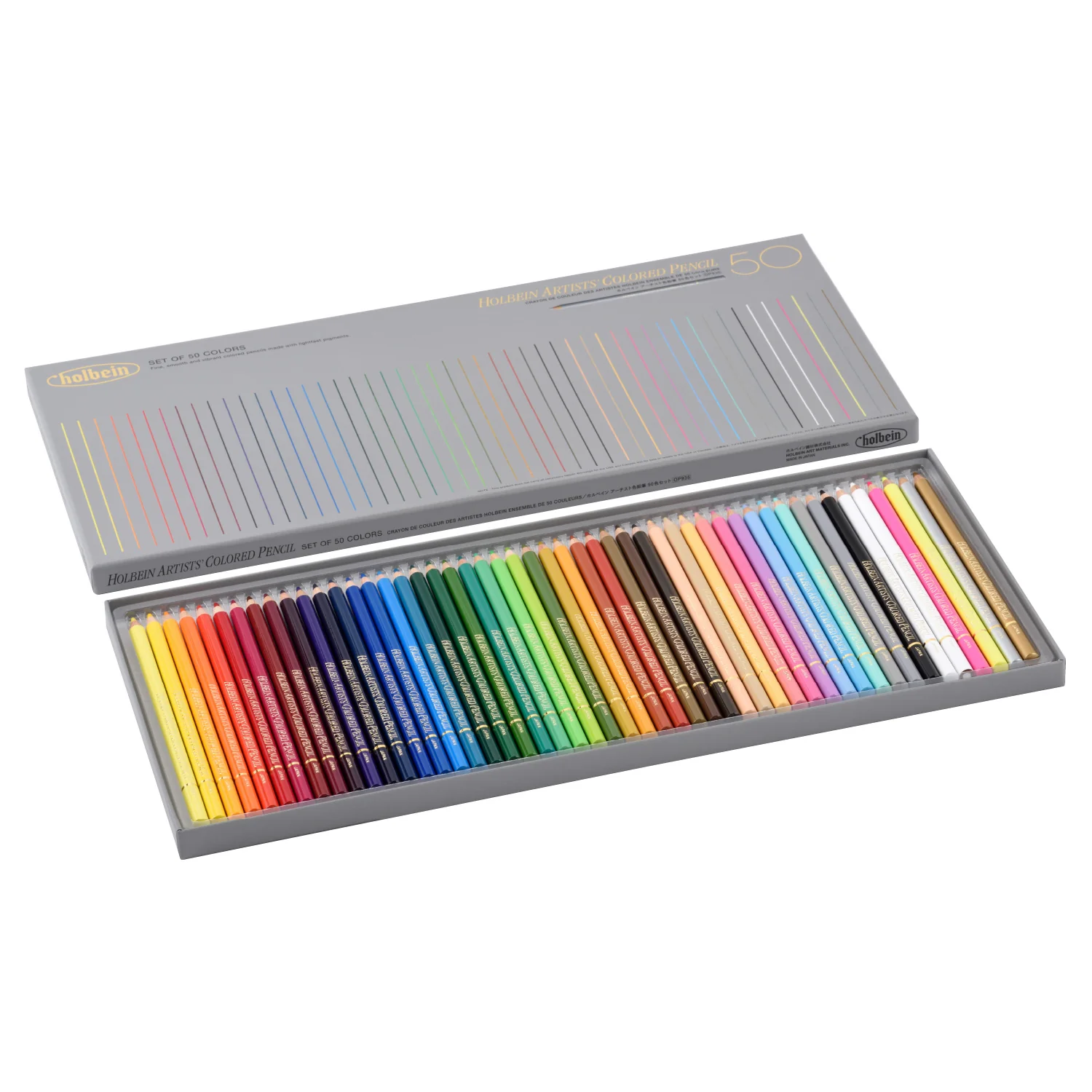 Holbein Artists' Colored Pencil Set of 50 - Basic - Image 3