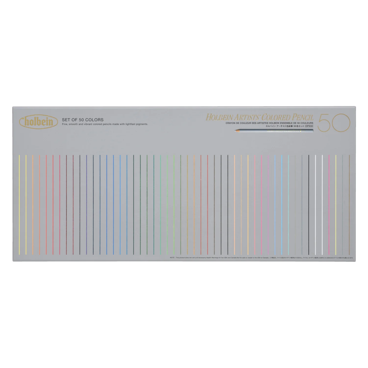 Holbein Artists' Colored Pencil Set of 50 - Basic - Image 5