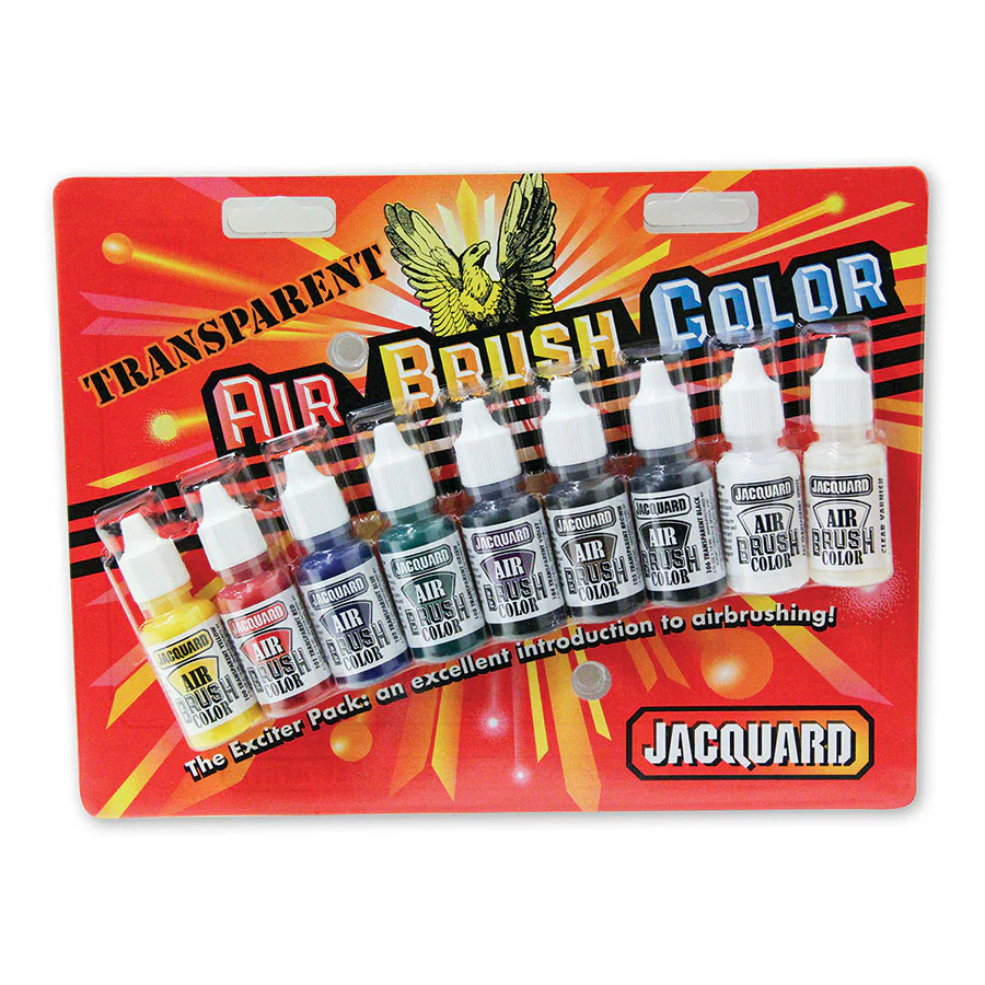 Jacquard AirBrush Paint Exciter Pack Transparent Set of 9
