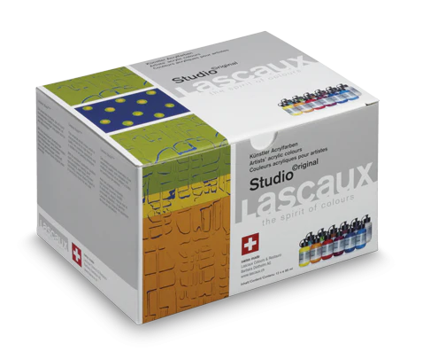 Lascaux Studio Acrylic Set of 12 x 85ml bottles
