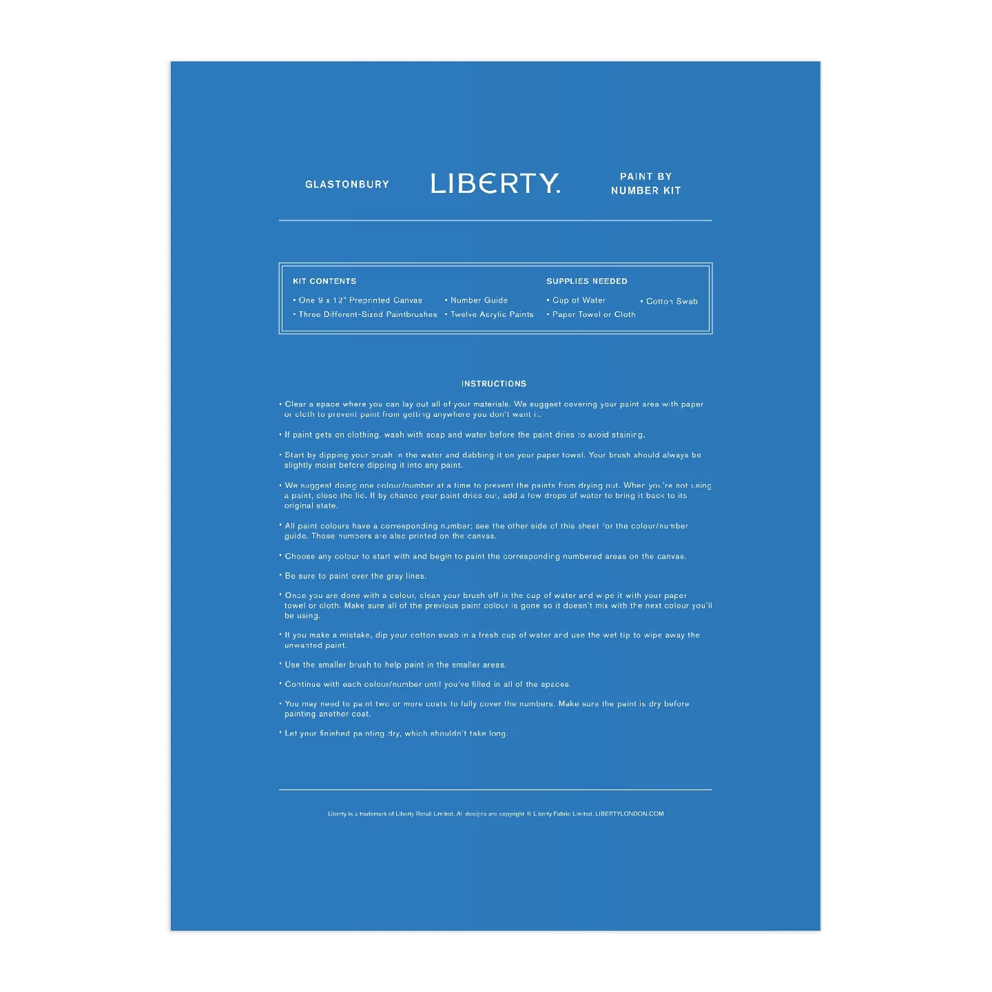 Liberty Paint-by-Number Kit - Glastonbury - Image 6