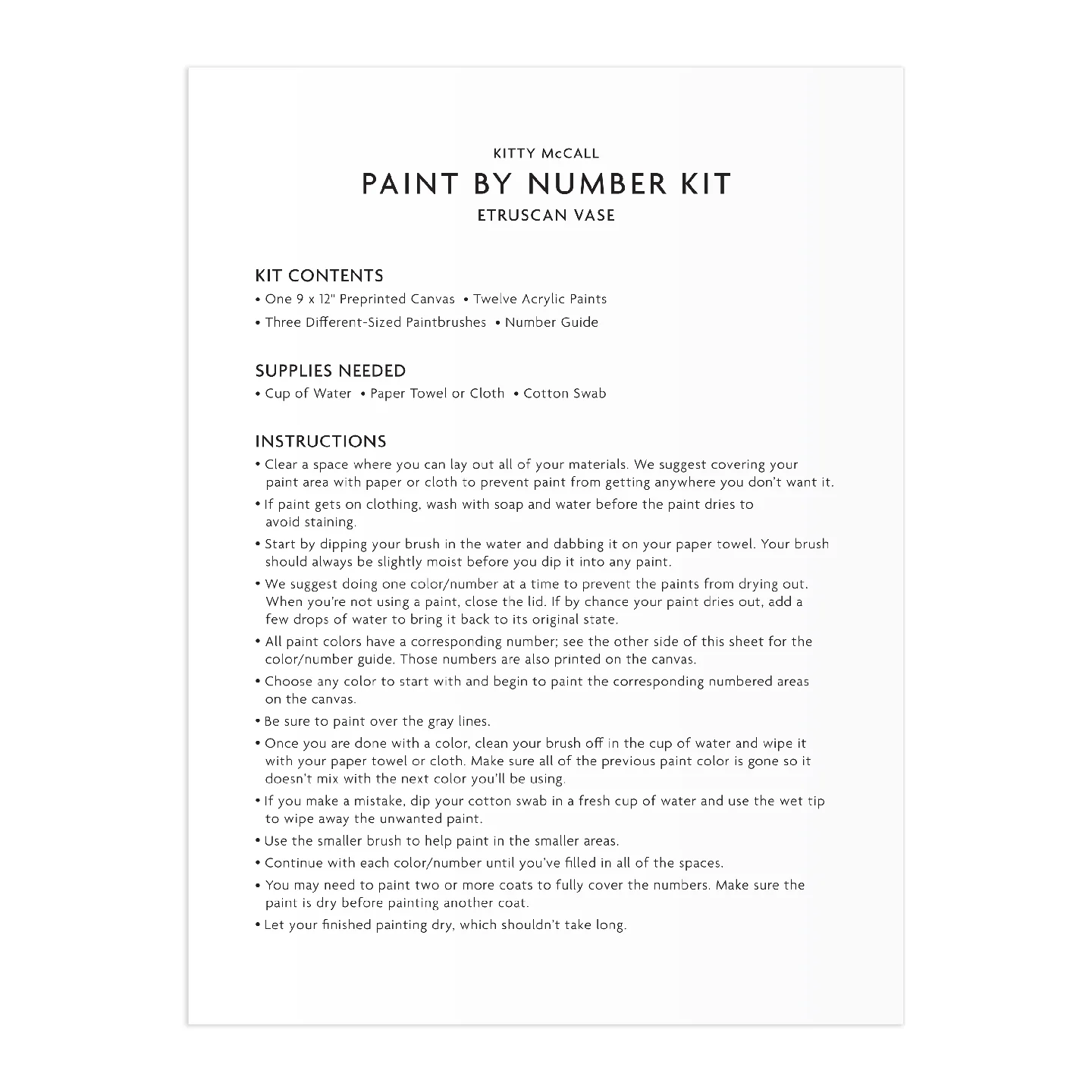 Liberty Paint-by-Number Kit - Kitty McCall Etruscan Vase - Image 6