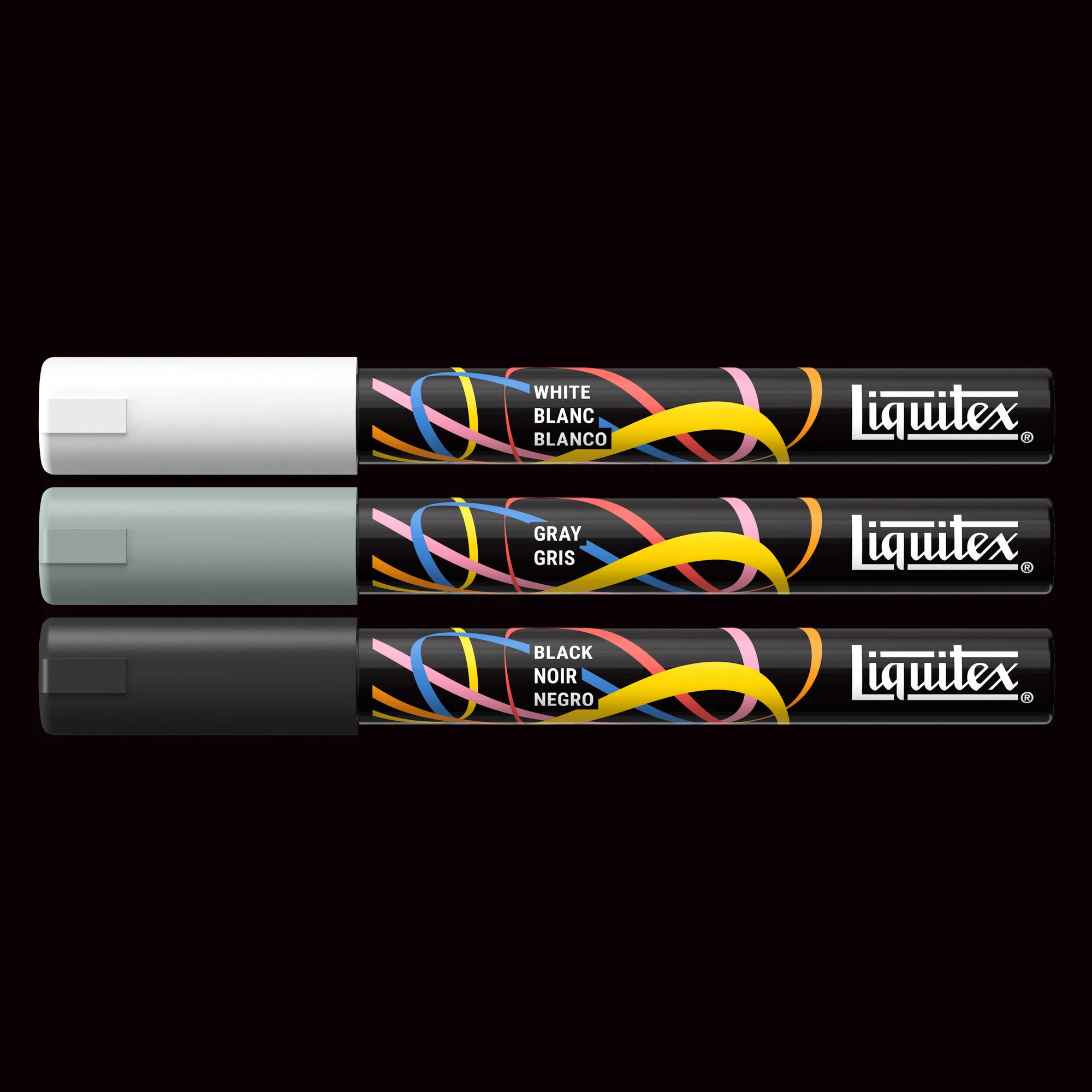 Liquitex  Marker 2mm Set of 3 - Monochrome - Image 2