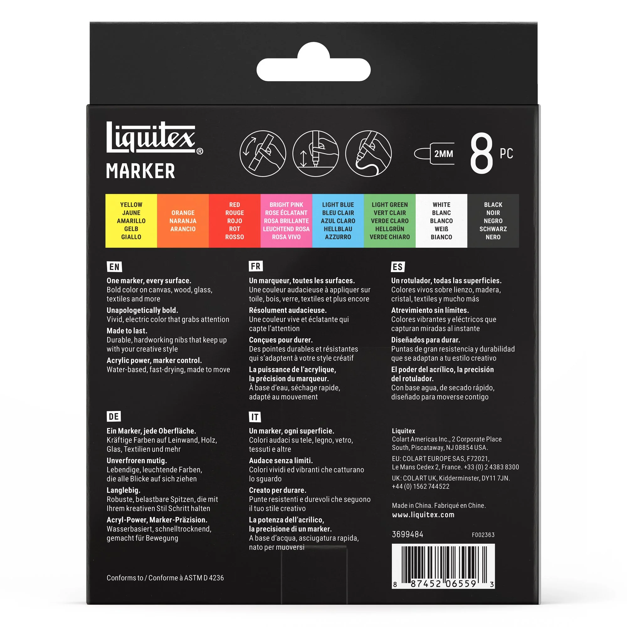Liquitex Marker 2mm Set of 8 - Essential - Image 5