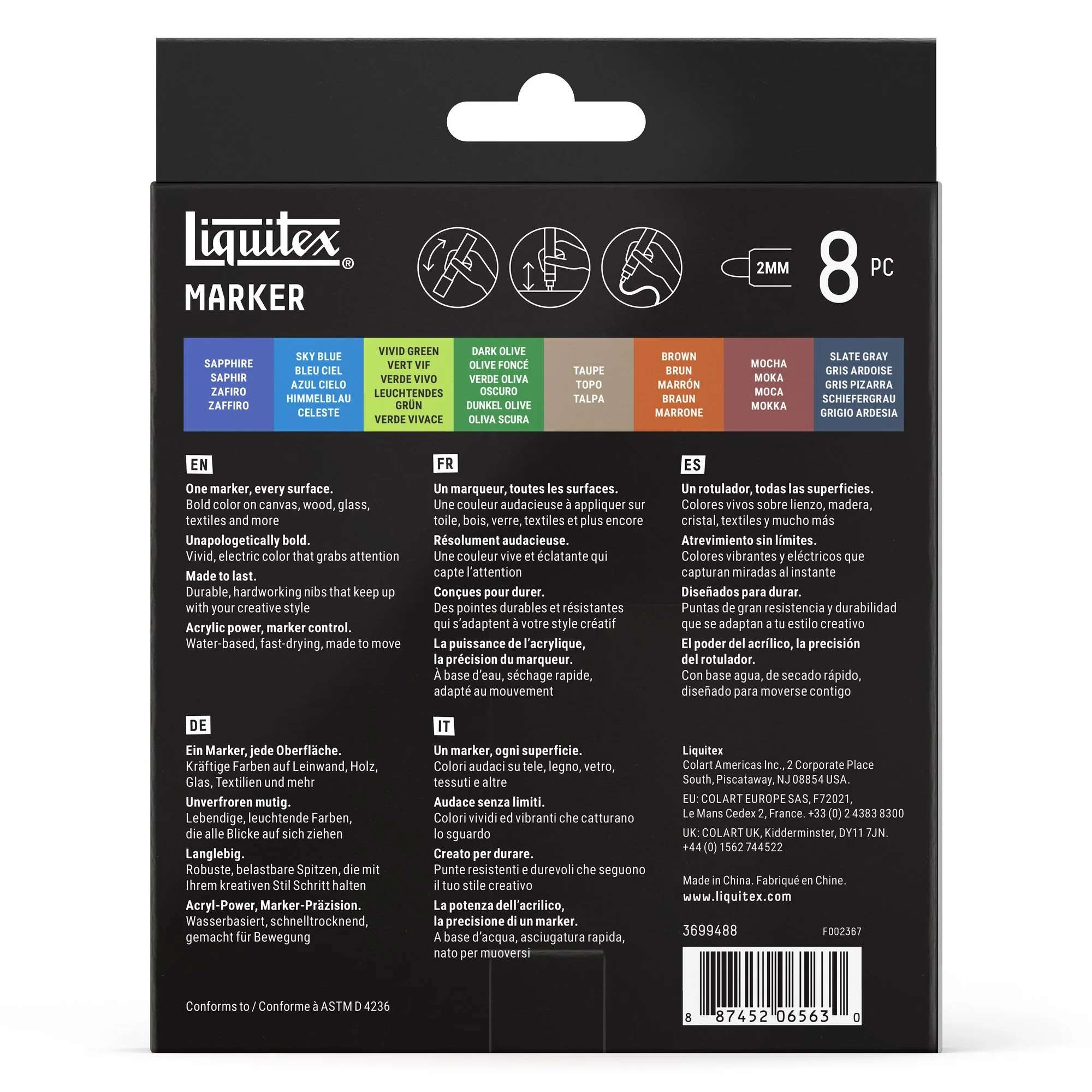 Liquitex Marker 2mm Set of 8 - Landscape - Image 5
