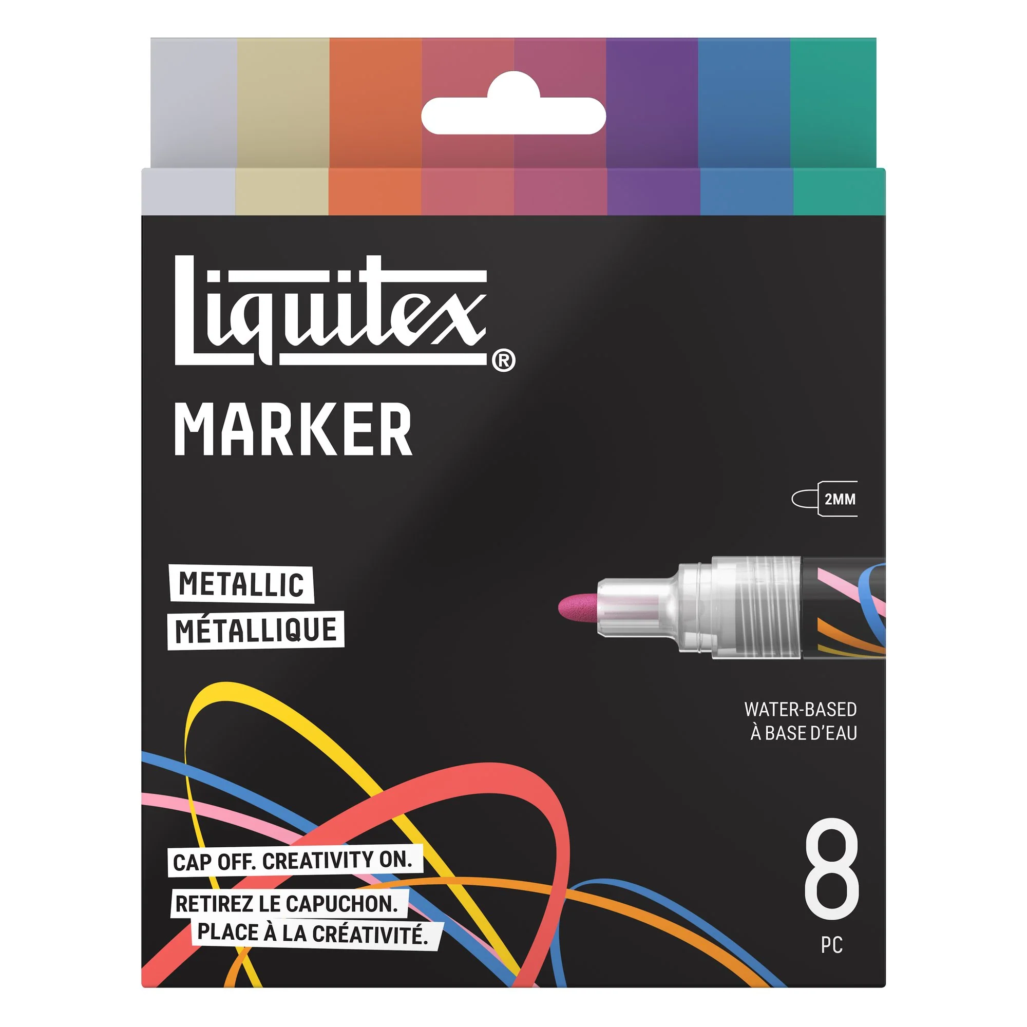 Liquitex Marker 2mm Set of 8 - Metallic - Image 4