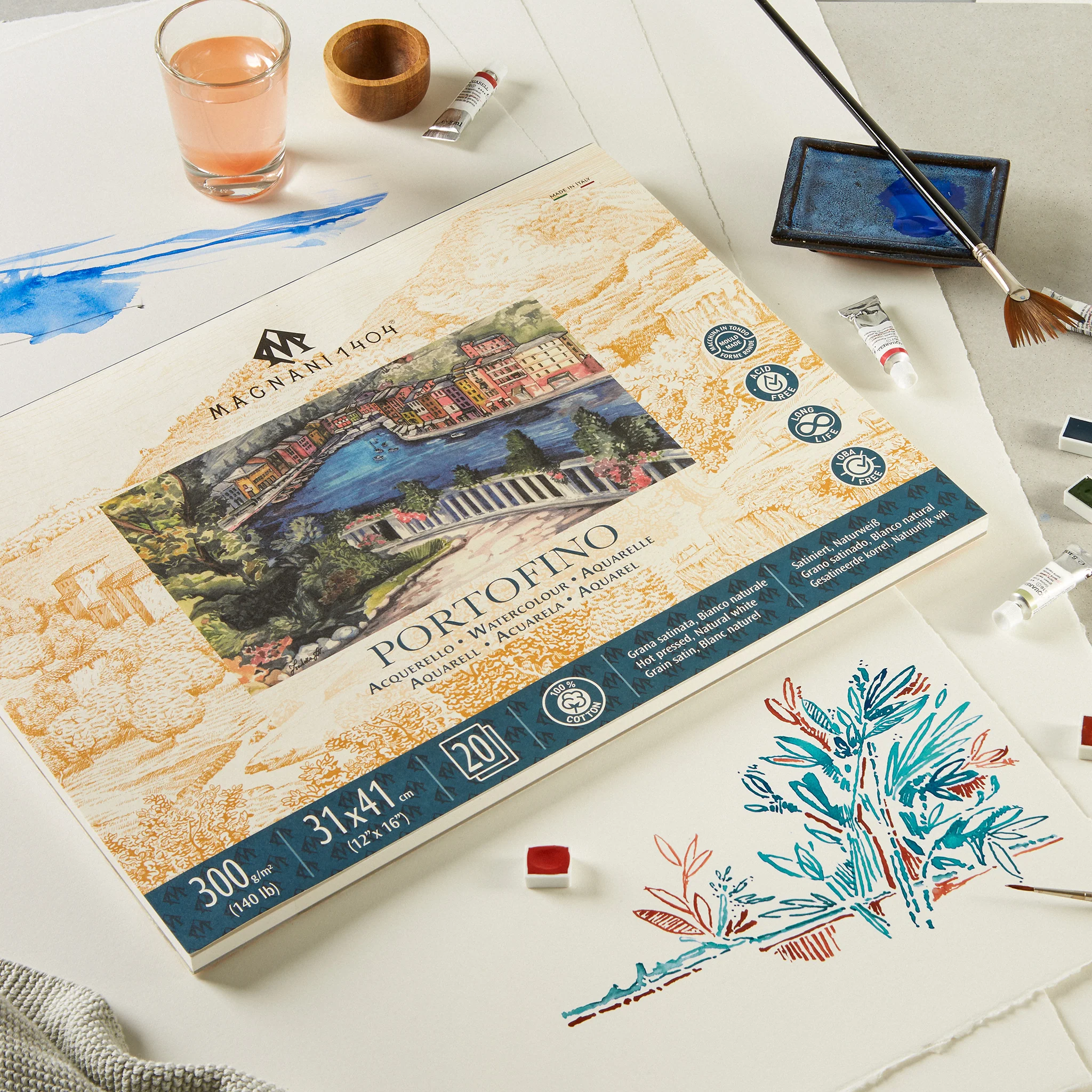 Magnani Portofino Watercolour Blocks Hot Pressed - 300gsm - Image 2