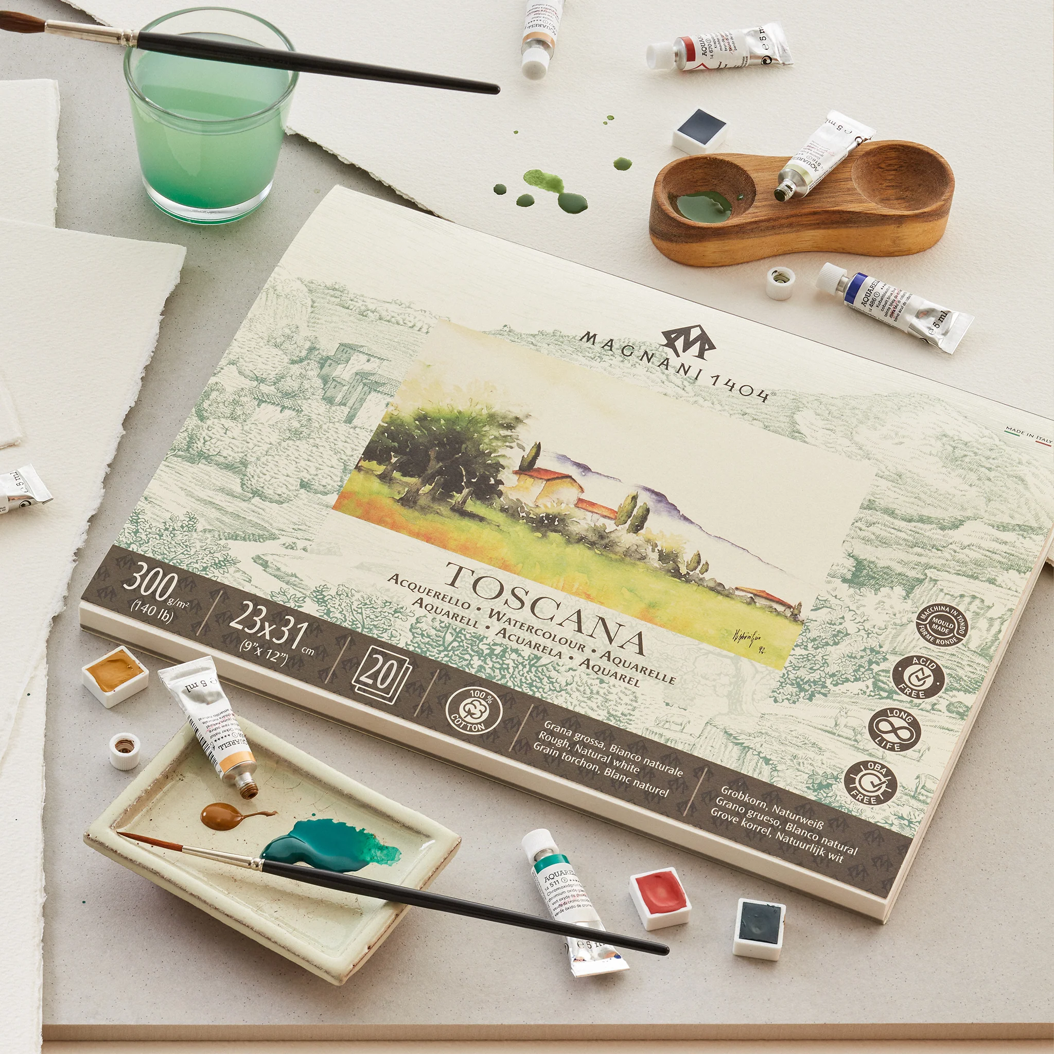 Magnani Toscana Watercolour Blocks Rough - 300gsm - Image 2