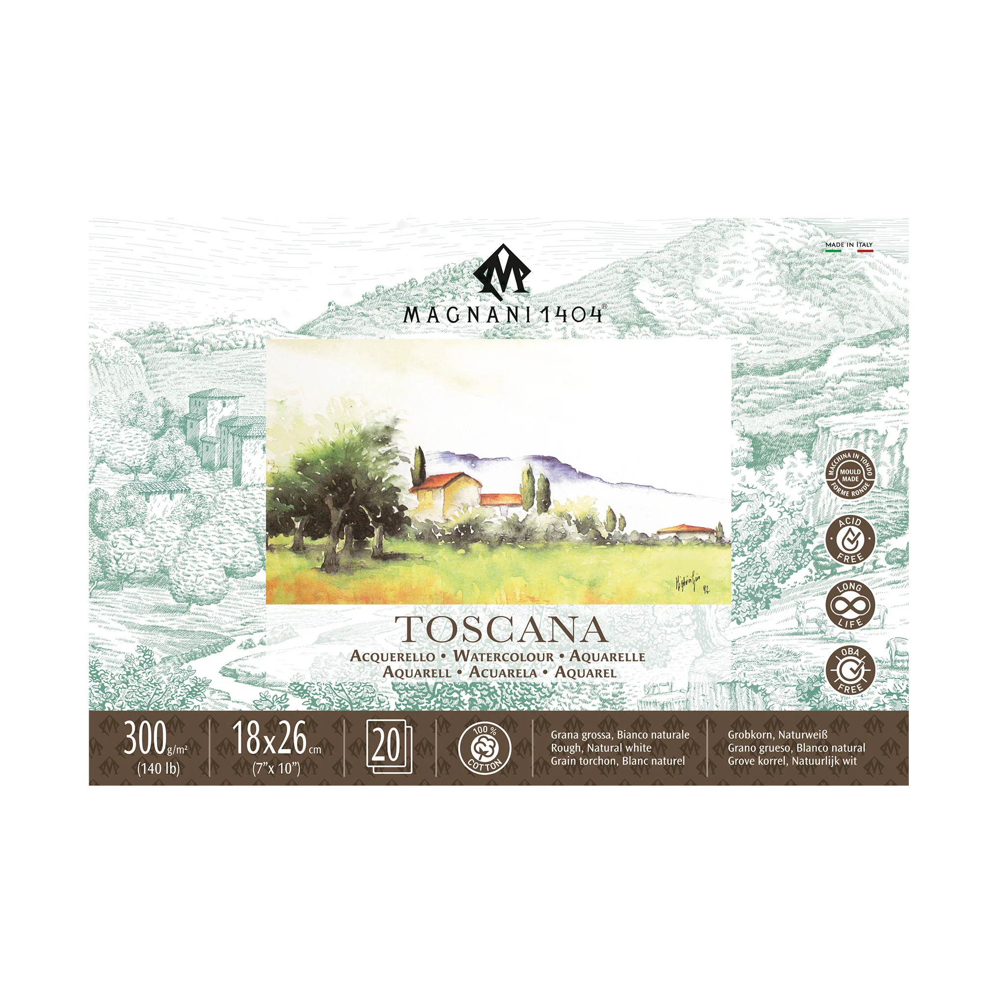 Magnani Toscana Watercolour Blocks Rough - 300gsm - Image 4