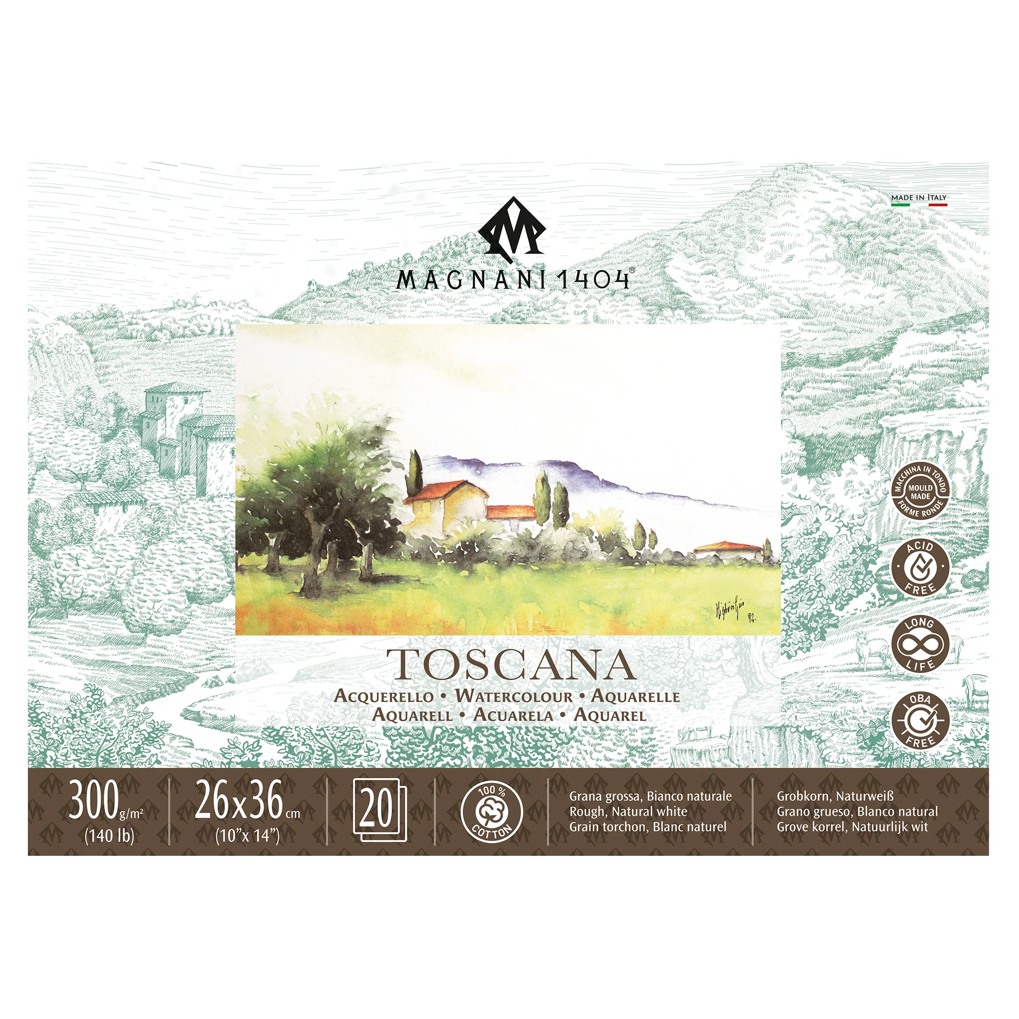 Magnani Toscana Watercolour Blocks Rough - 300gsm - Image 5