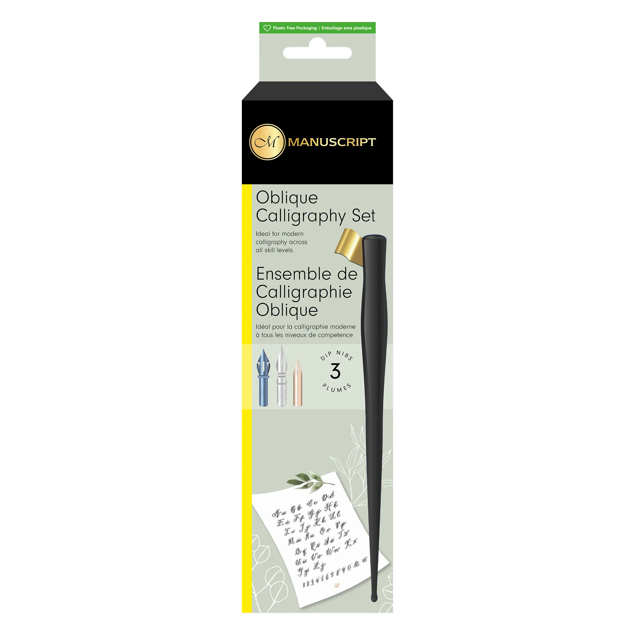 Manuscript Modern Calligraphy Oblique Set Black - Clearance