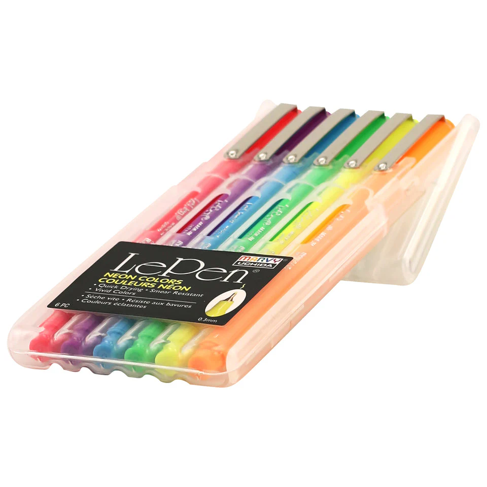 Marvy Uchida Le Pen 0.3mm Neon Set of 6 - Image 3