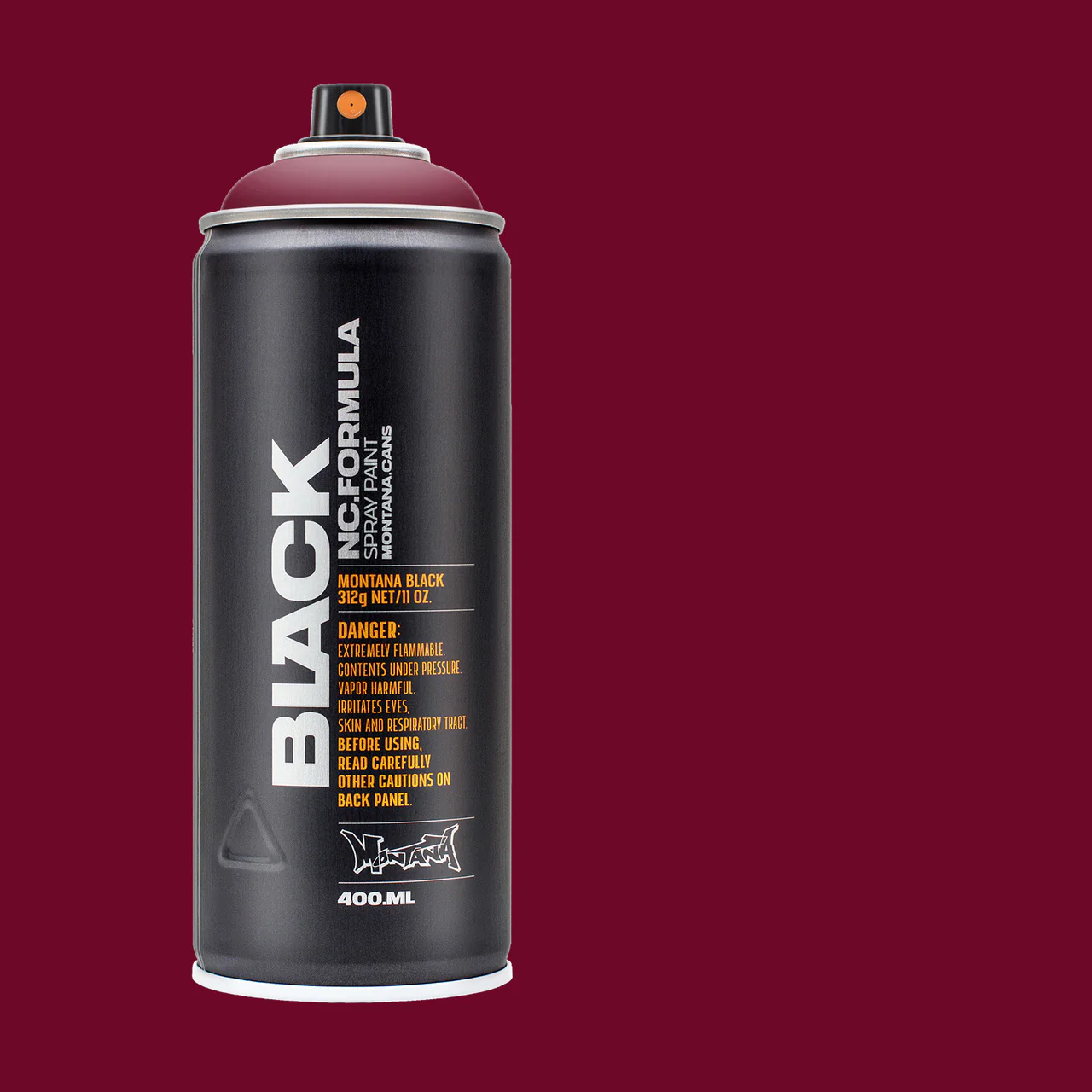 Montana BLACK Spray Paints - Orange or Red or Purple - Clearance