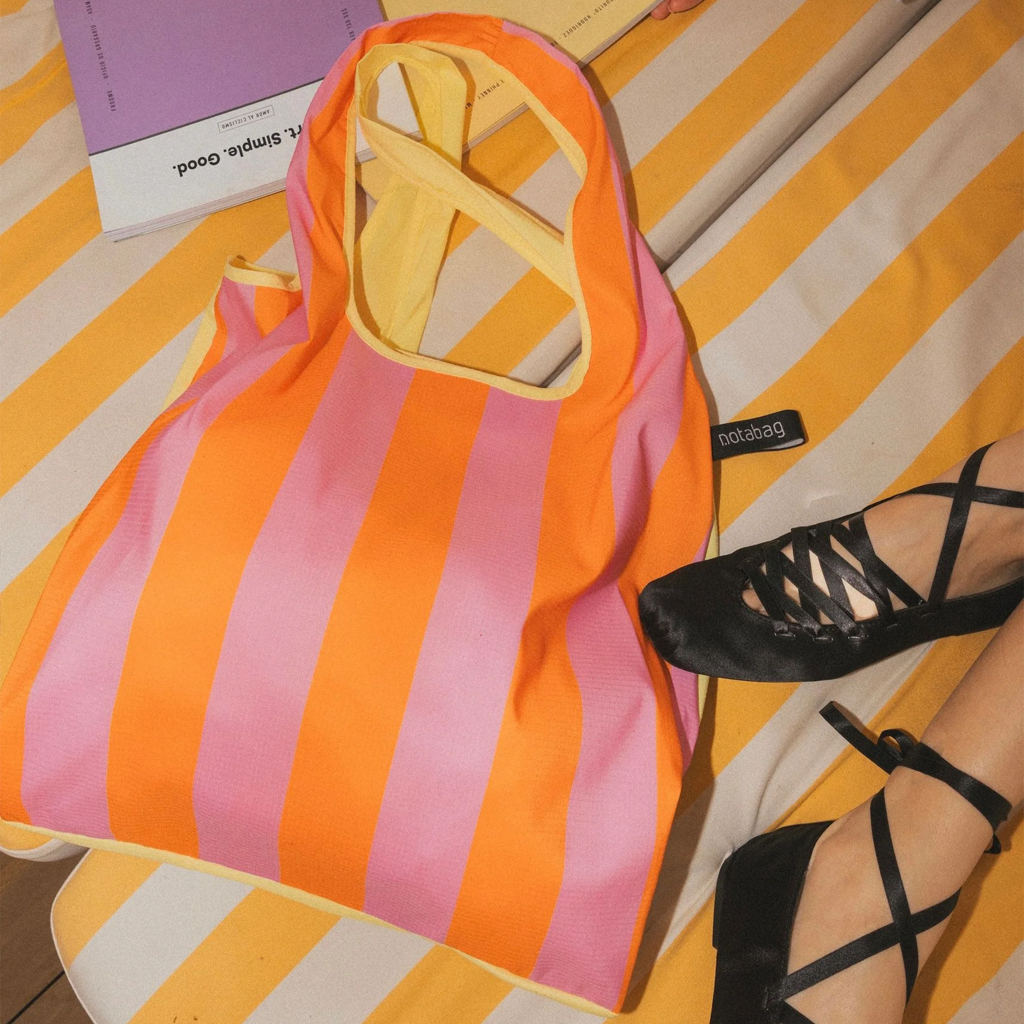 Notabag Tote – Vanilla Stripes - Image 2